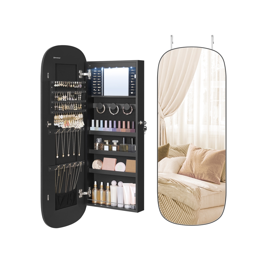 BLSULU Mirrored Jewellery Cabinet