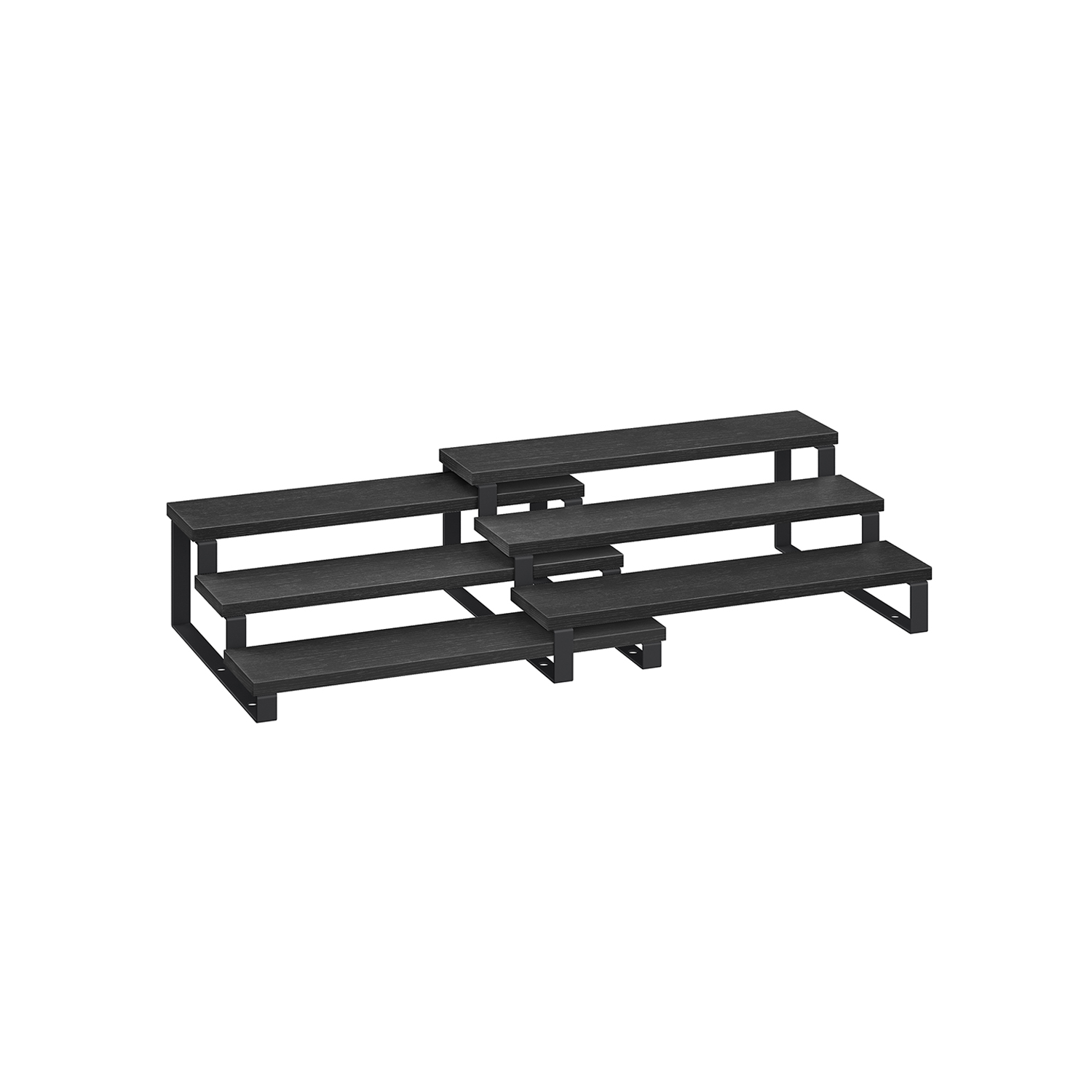 Cabinet Shelf Organizer - SOLTA 3 Tier Cabinet Shelf Organisers Set of 2 - Black