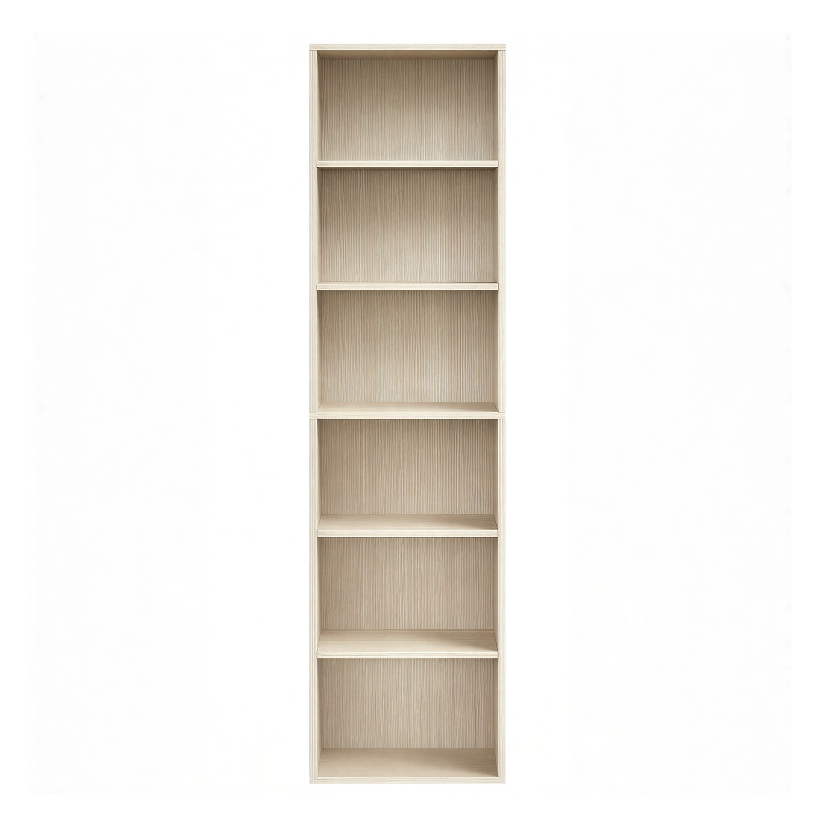CLLAKE 6 Tier Bookcase - Beige