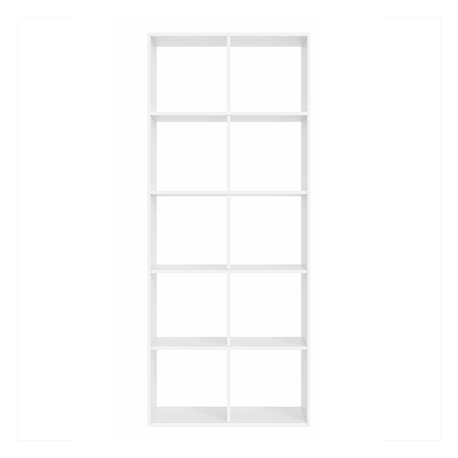 FOXDENN 10 Cube Storage Bookcase - White