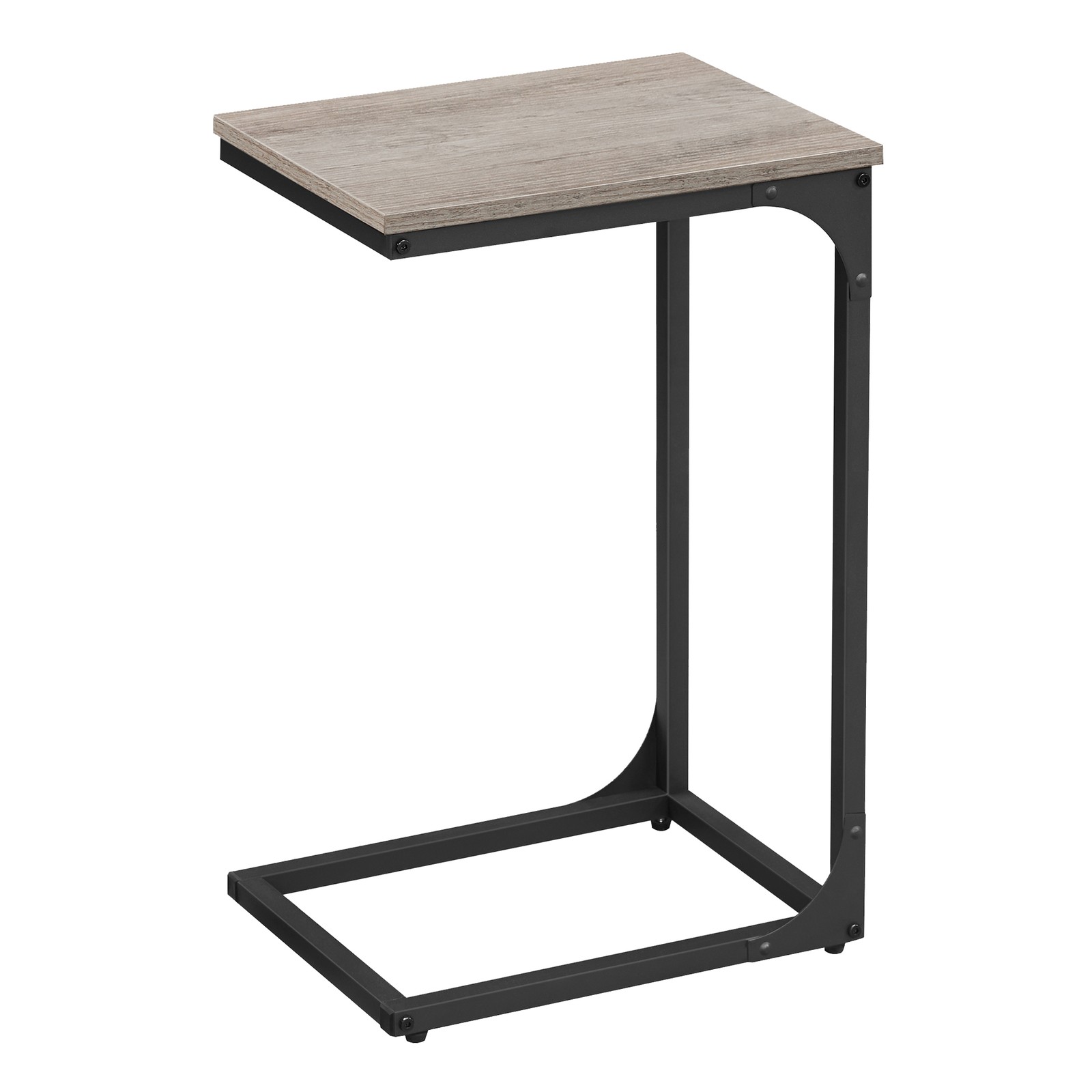 DESORO C-Shaped Sofa Side Table - Greige