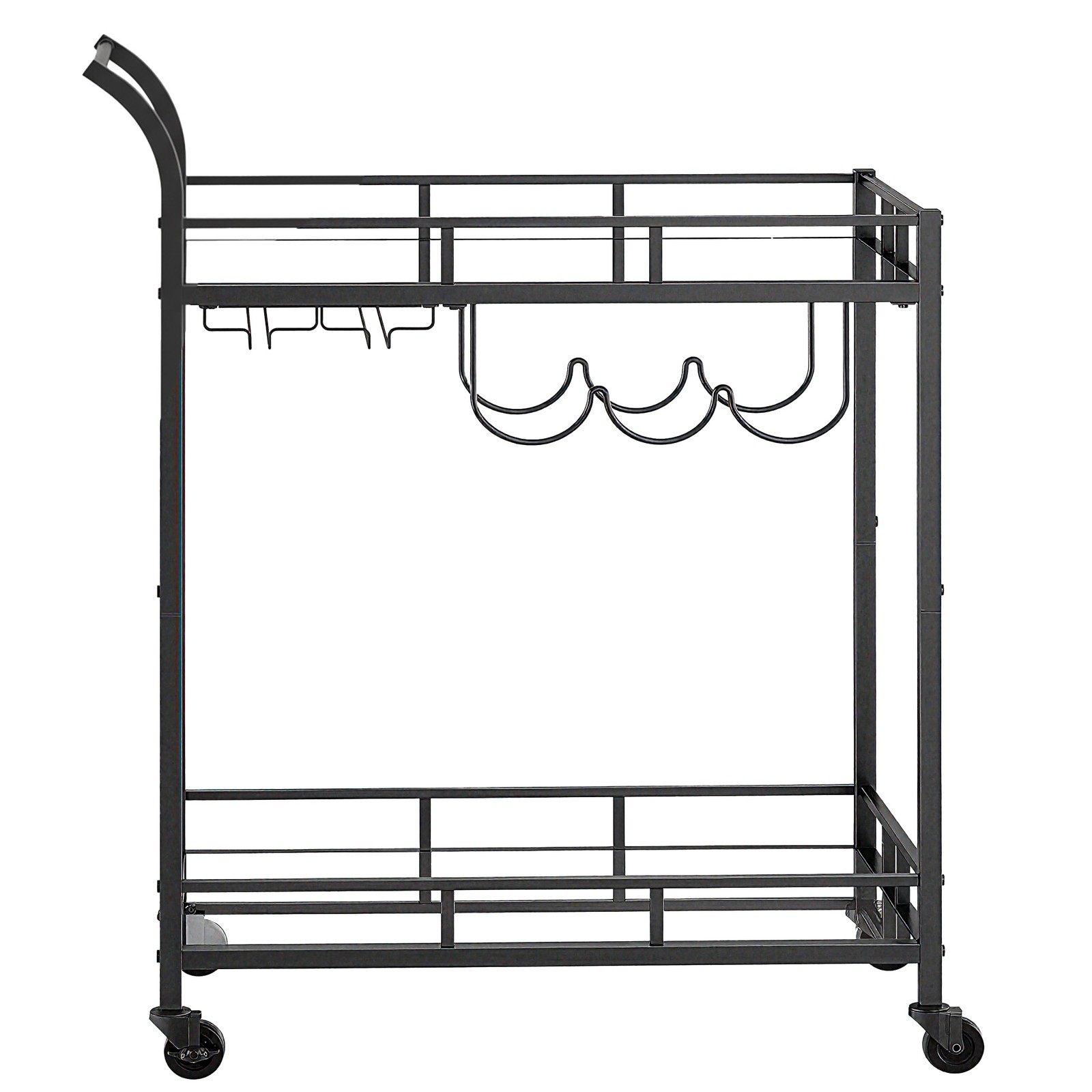 GRGIGU Home Bar Serving Cart - Black