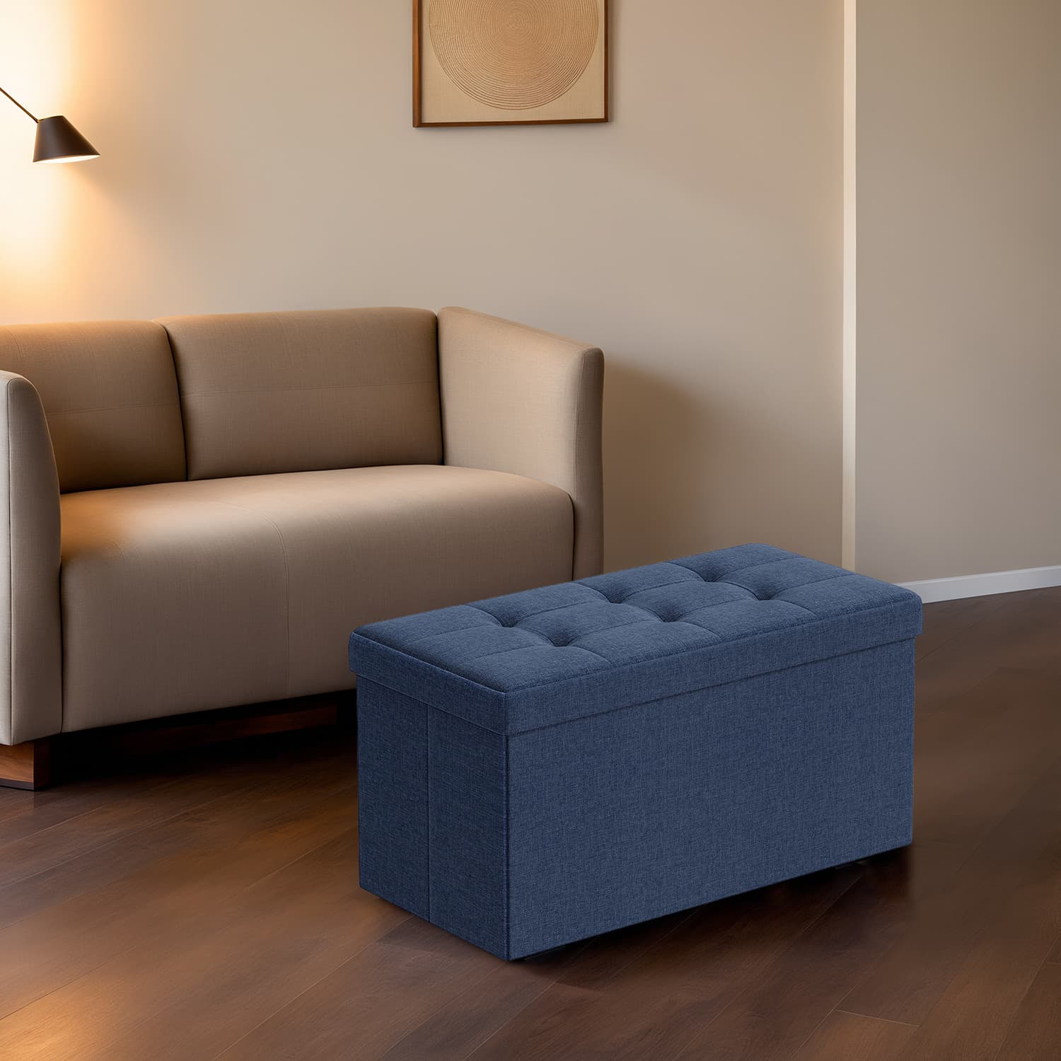 Ottoman Bench - VERRA End of Bed Storage Bench 76 cm - Grey