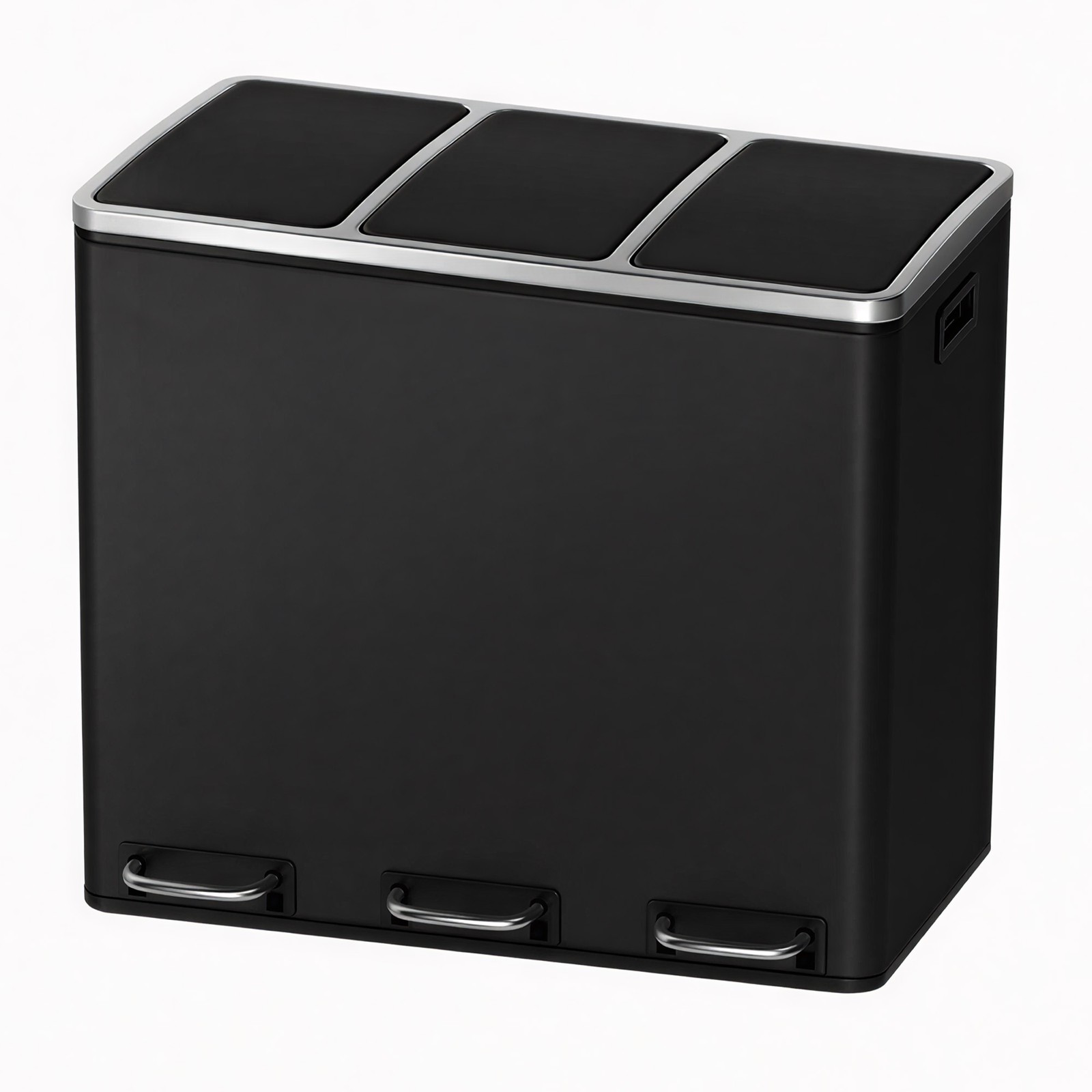 FERNHOLLOW 3 Comparment Kitchen Rubbish Bin - Black