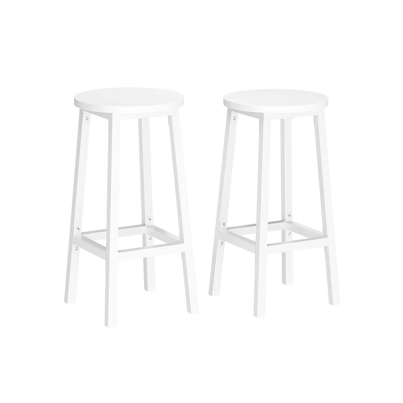 MOORVALE Bar Stool Set of 2 - White