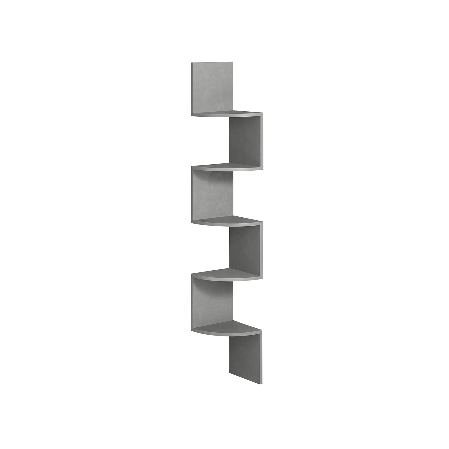 Corner Shelf - LUMLIA 5 Tier Wall Mounted Shelf - Dove Grey