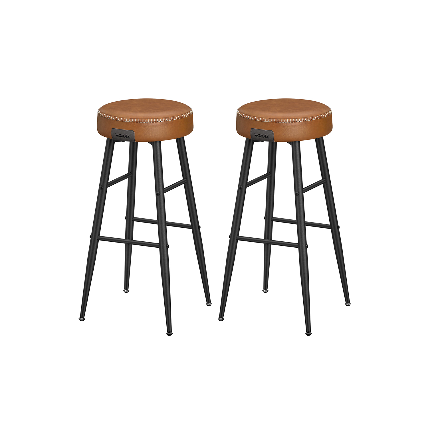 EKHO Collection Bar Stools Set of 2 - Caramel Brown