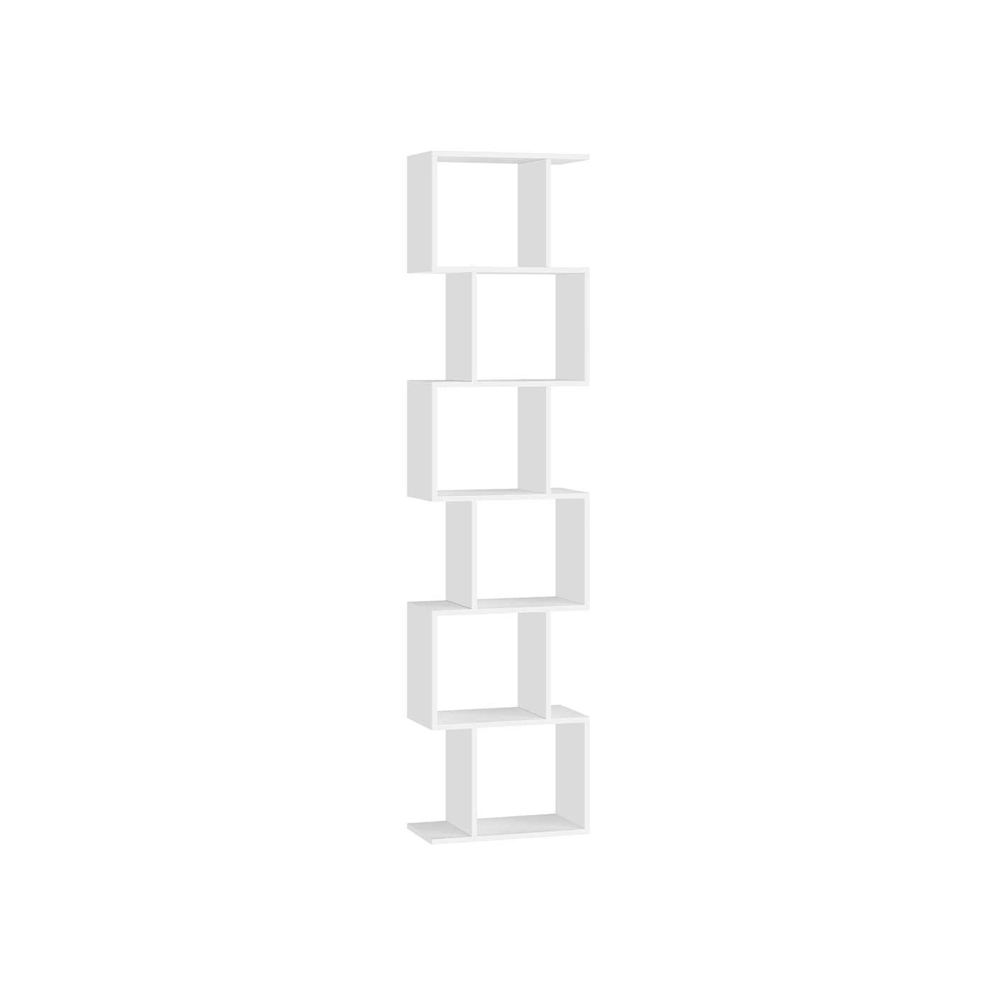 Bookshelf - MONNIA 6 Cube Shelves Room Divider Storage - White