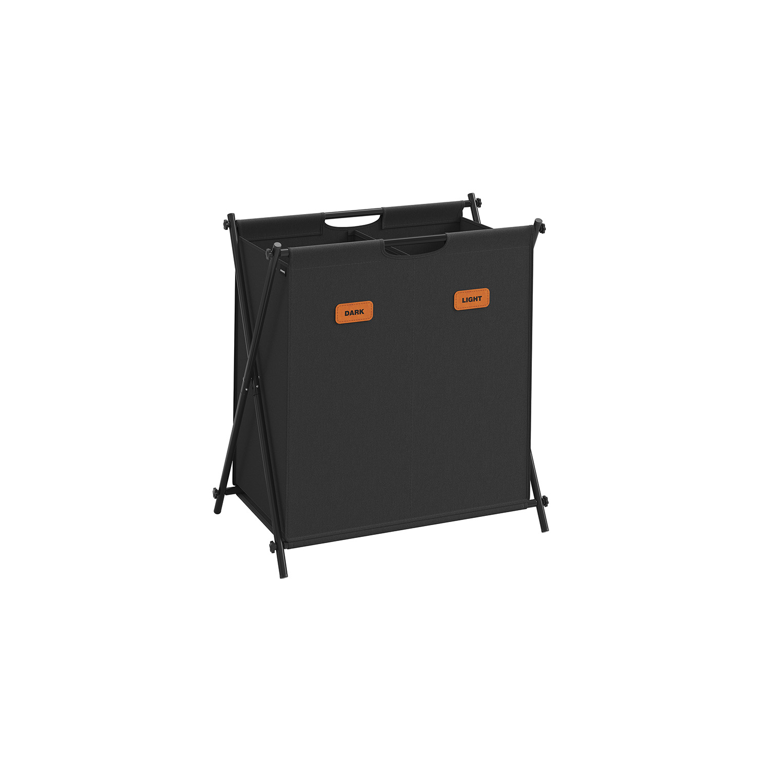 Laundry Hamper - TARRIA 115L X-Frame with 2 Sections - Black