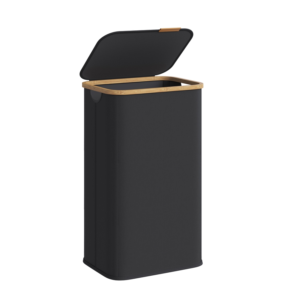 LEVYLA Laundry Hamper with Lid 100L - Ink Black