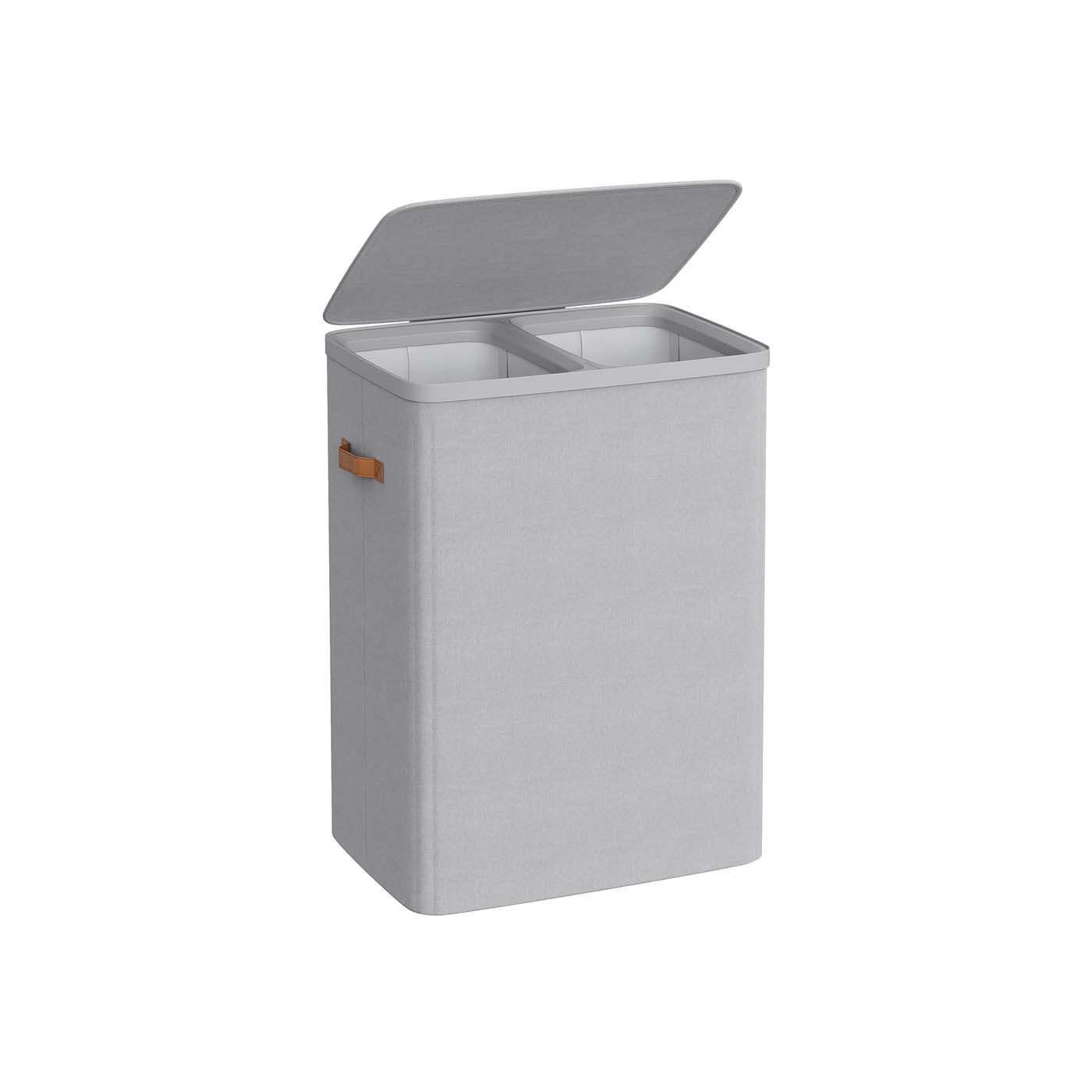 MOSSFORD Laundry basket with dual compartments and removable liners - Grey