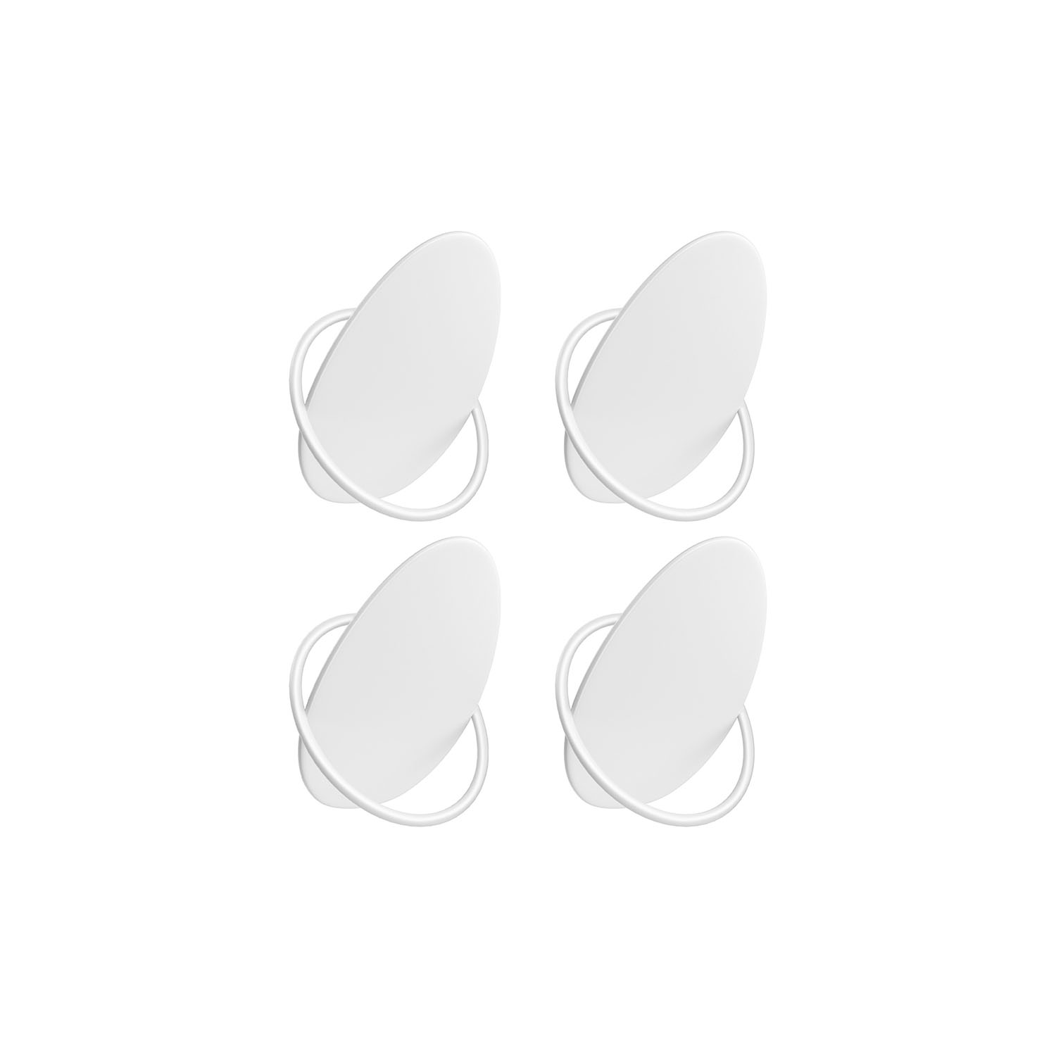 Wall Hooks - MODSO Egg-Shaped Set for Coats and Towels - White