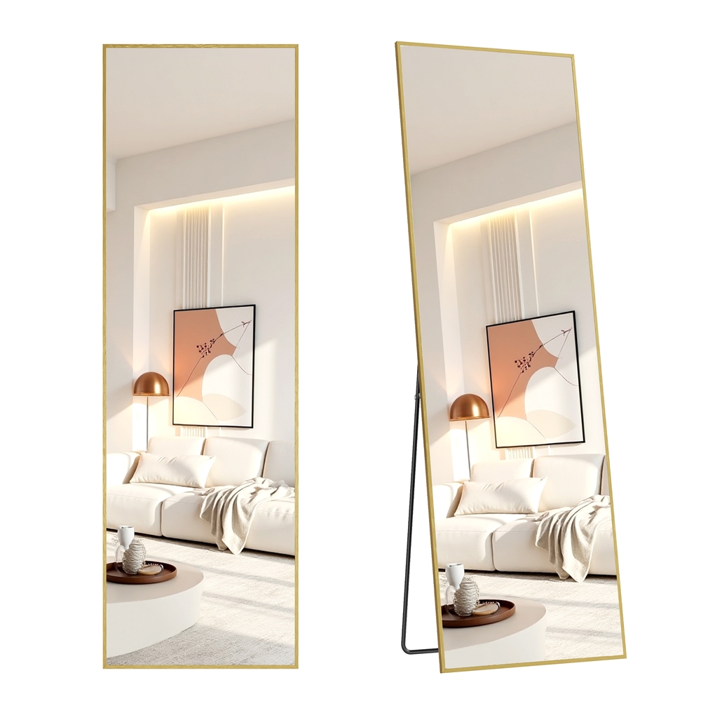 LOXEDE Rectangular Full Length Mirror 160 x 50 cm - Pale Gold