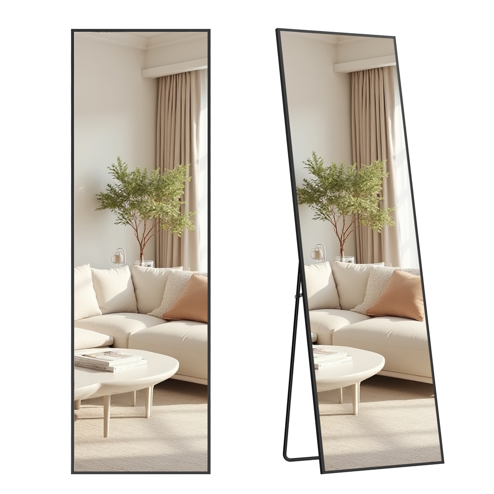 LOXEDE Rectangular Full Length Mirror 160 x 50 cm - Matte Black