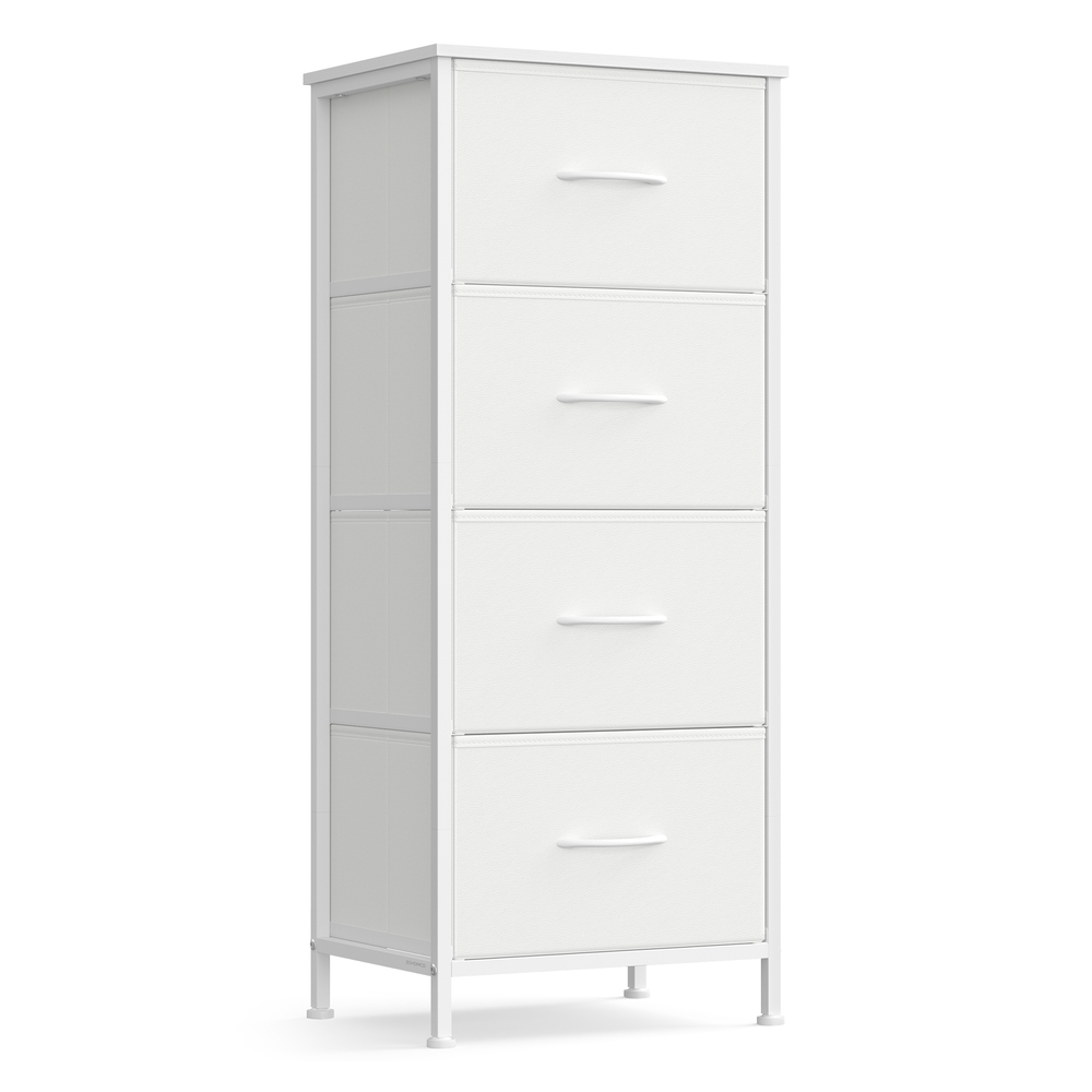 MALOFI Fabric Storage Drawer Unit - Cloud White and Snow White