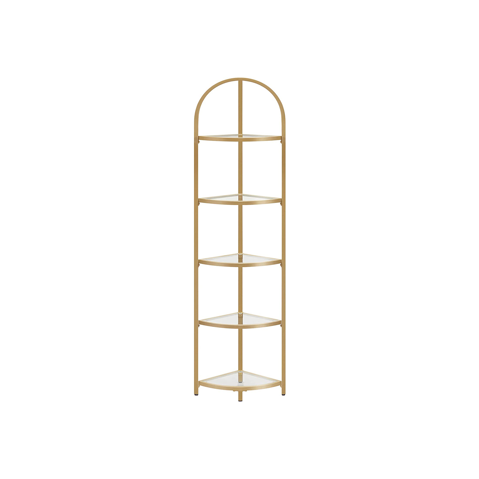 VASAGLE Golden 5 Tier Corner Shelf Unit