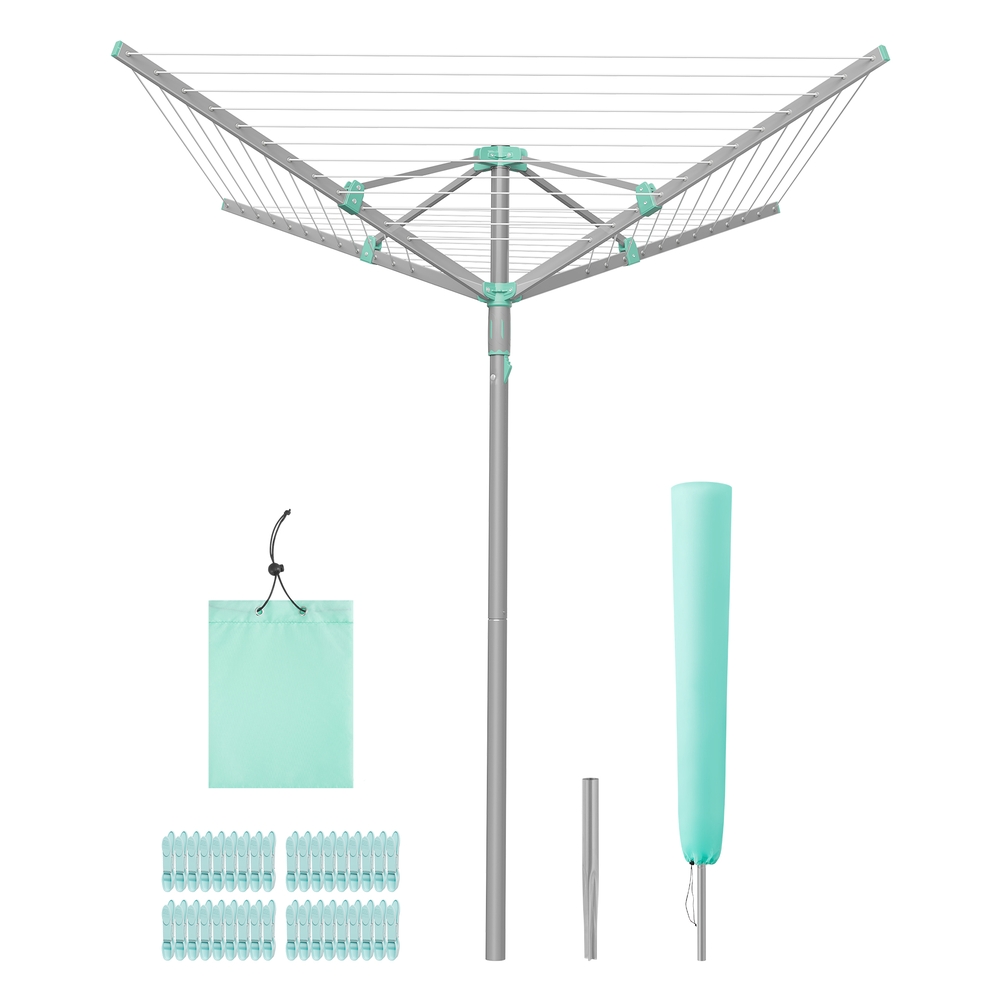 MEMULA Rotary Washing Line 45 m - Silver