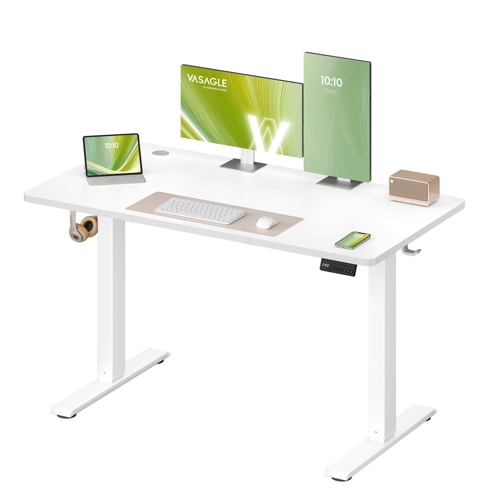 PAXTON Electric Standing Desk 120 x 60 cm with Reminder - Cloud White