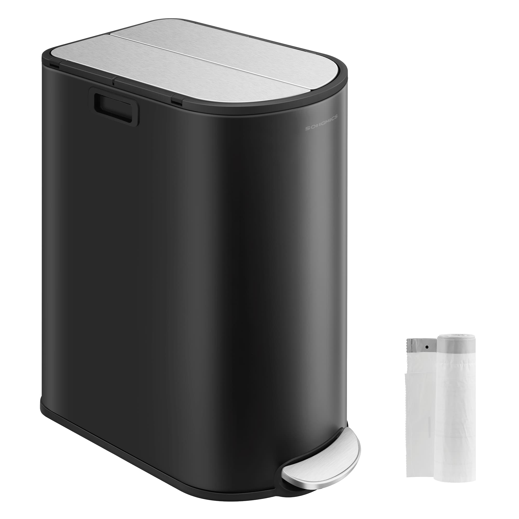 Kitchen Bin - MODRA Double 30L 20L Bin - Black