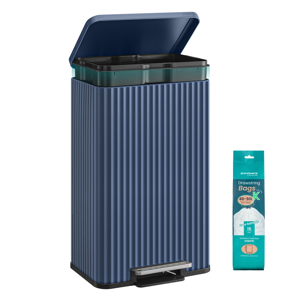NONIDO Pedal Waste Bin with Soft Close Lid - Midnight Blue