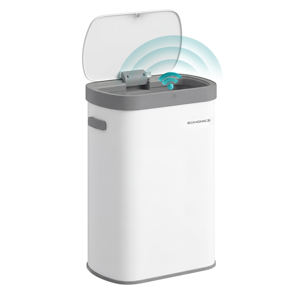 HIRUDI Motion Sensor Kitchen Bin 50L - White