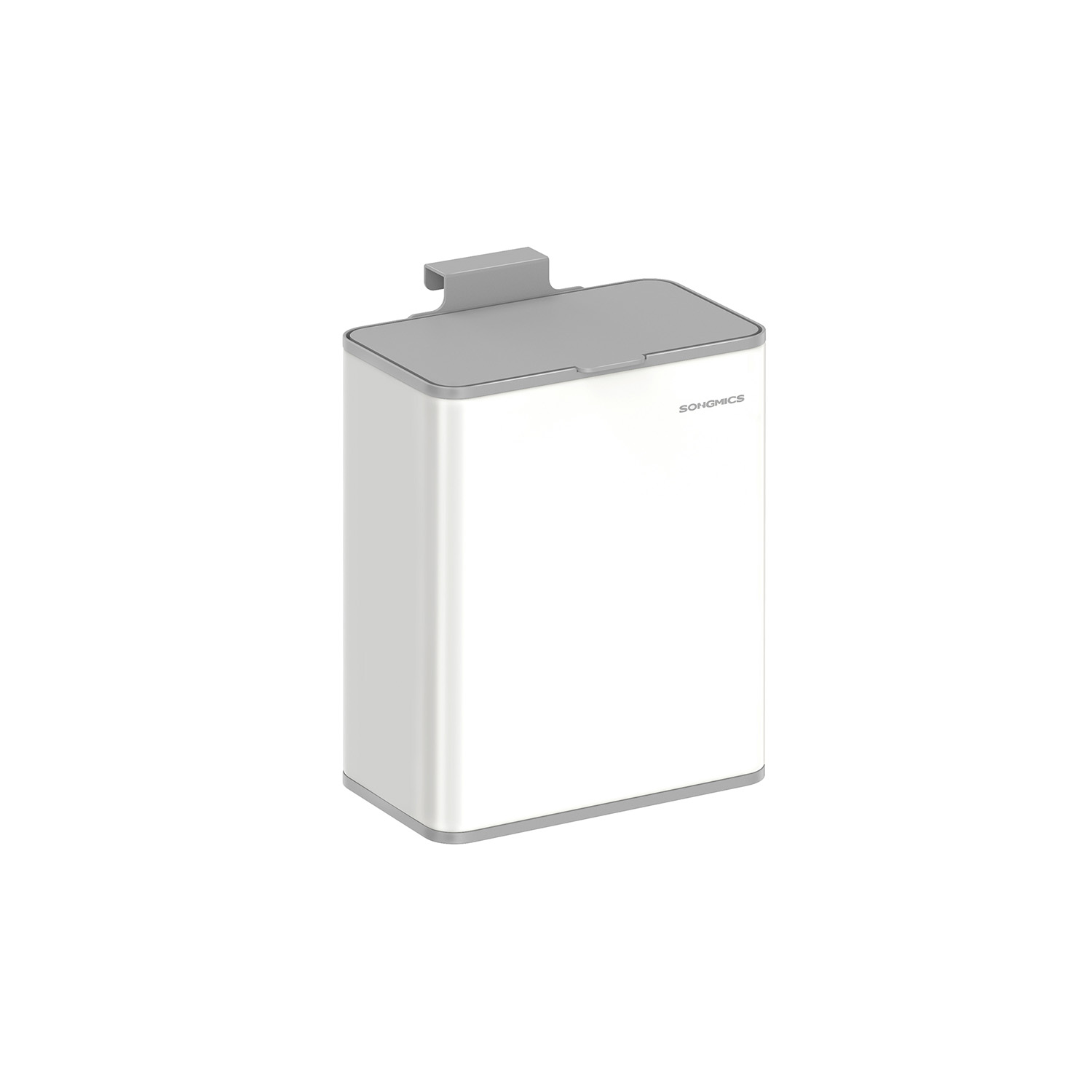 Kitchen Bin - AVORA 8L Hanging Steel Bin with Hook - White