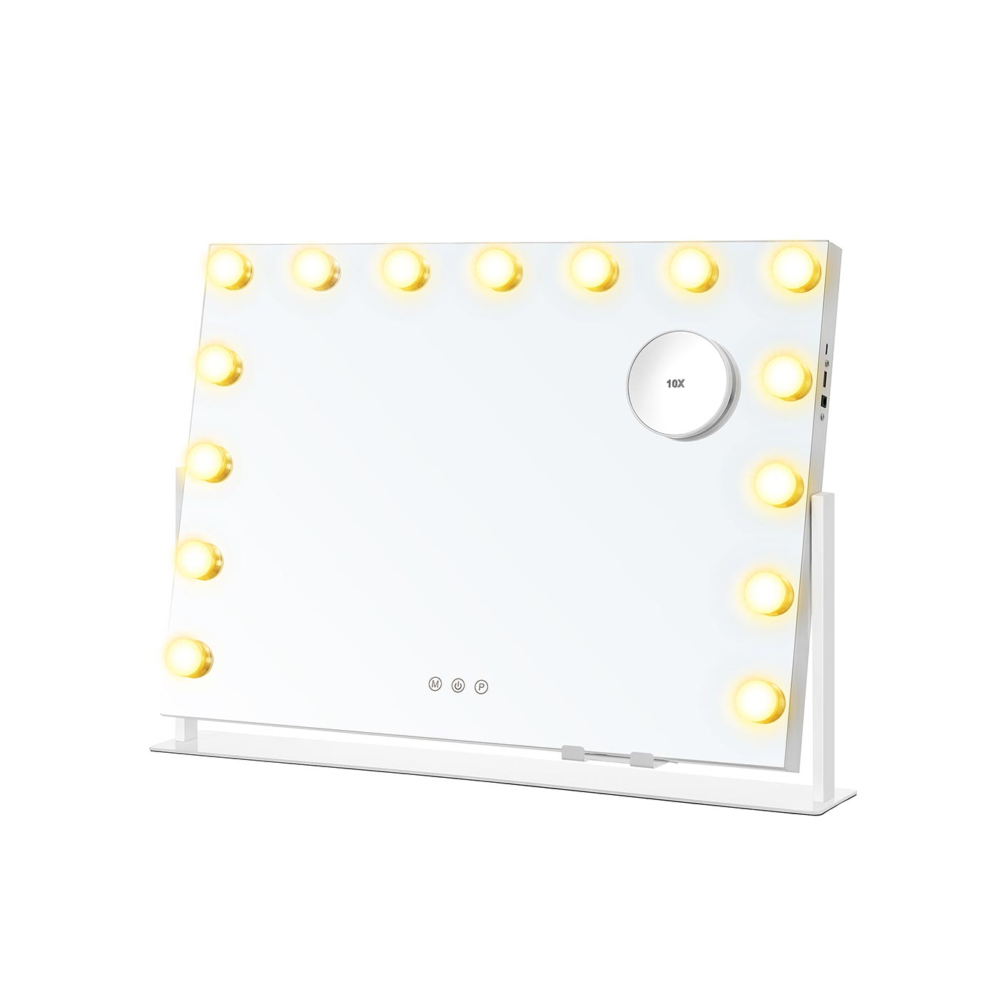 Vanity Mirror - ZARON Makeup Mirror with Lights and Touch Control Matte White