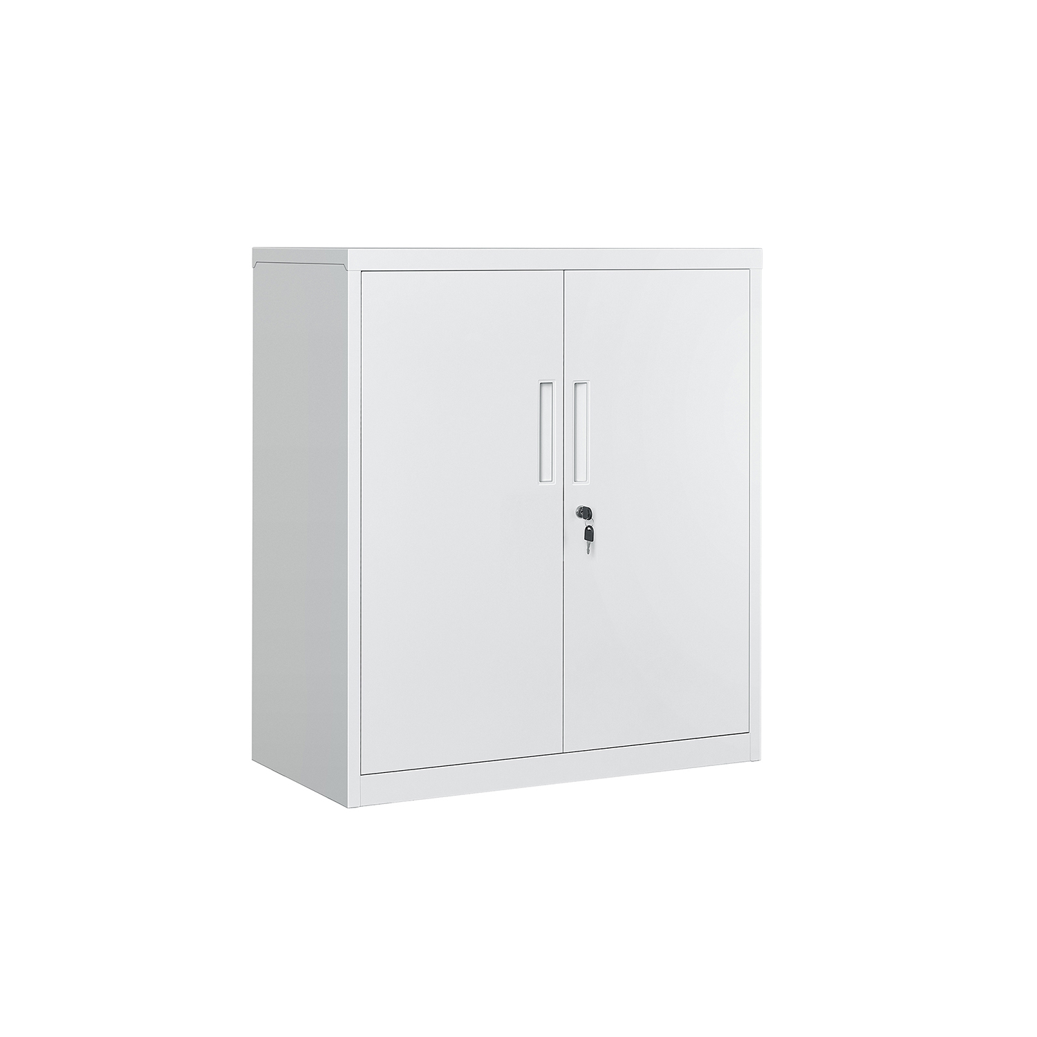 Office Cabinet - NOVNZA 2 Door Storage Cabinet with Shelves - White