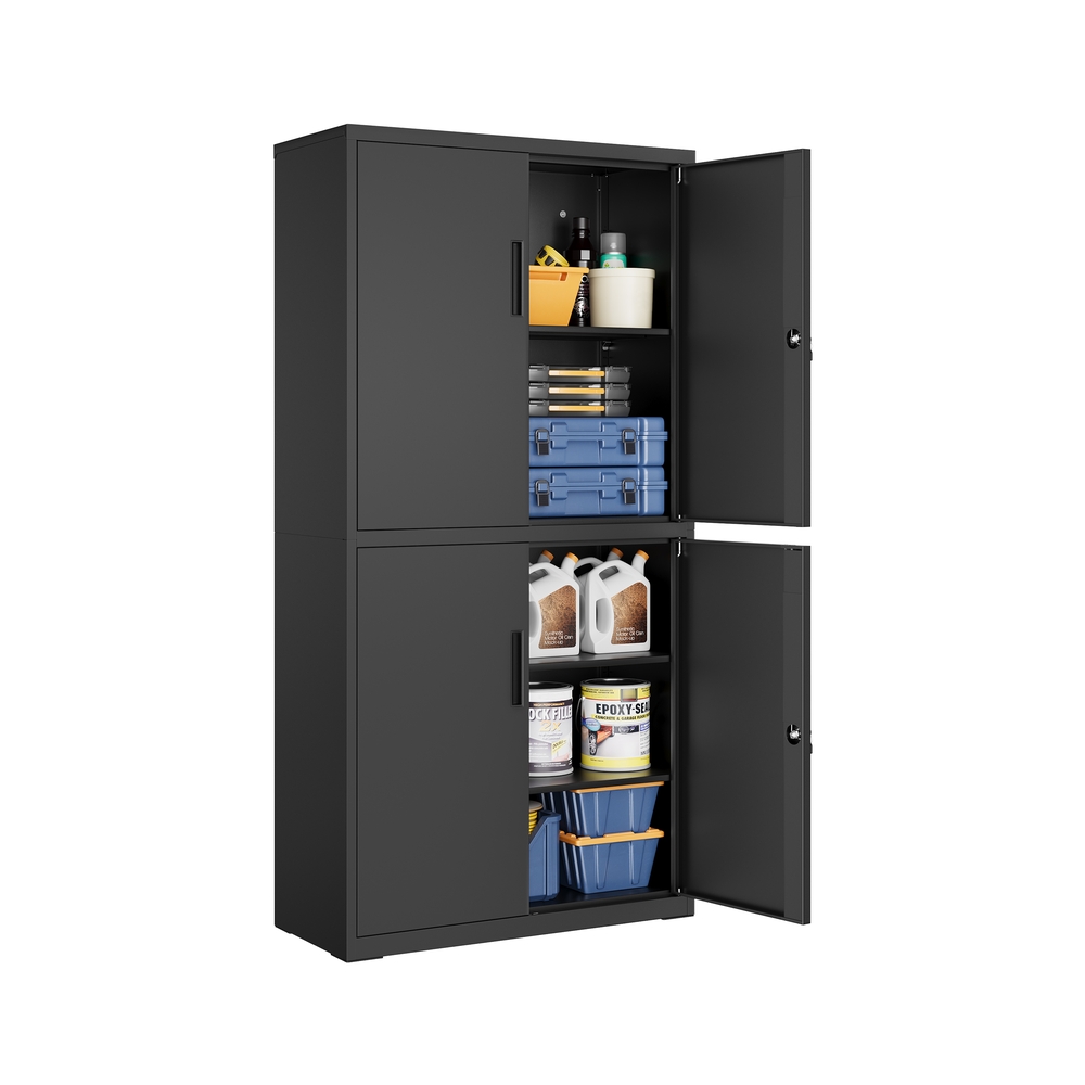 PAVEPA Multipurpose Garage Storage Cabinet - Matte Black