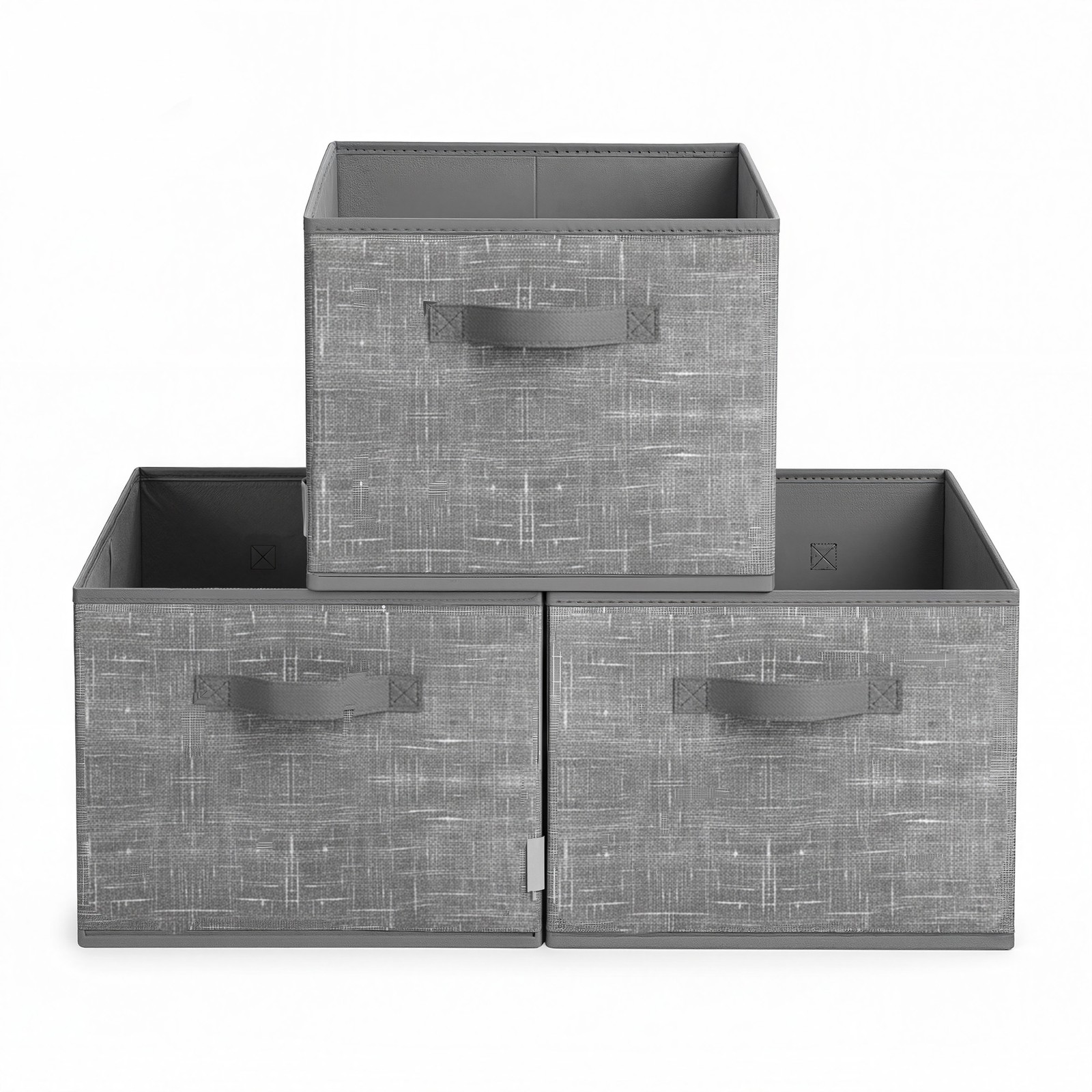SEBUGA Set of 3 Foldable Storage Bins - Grey