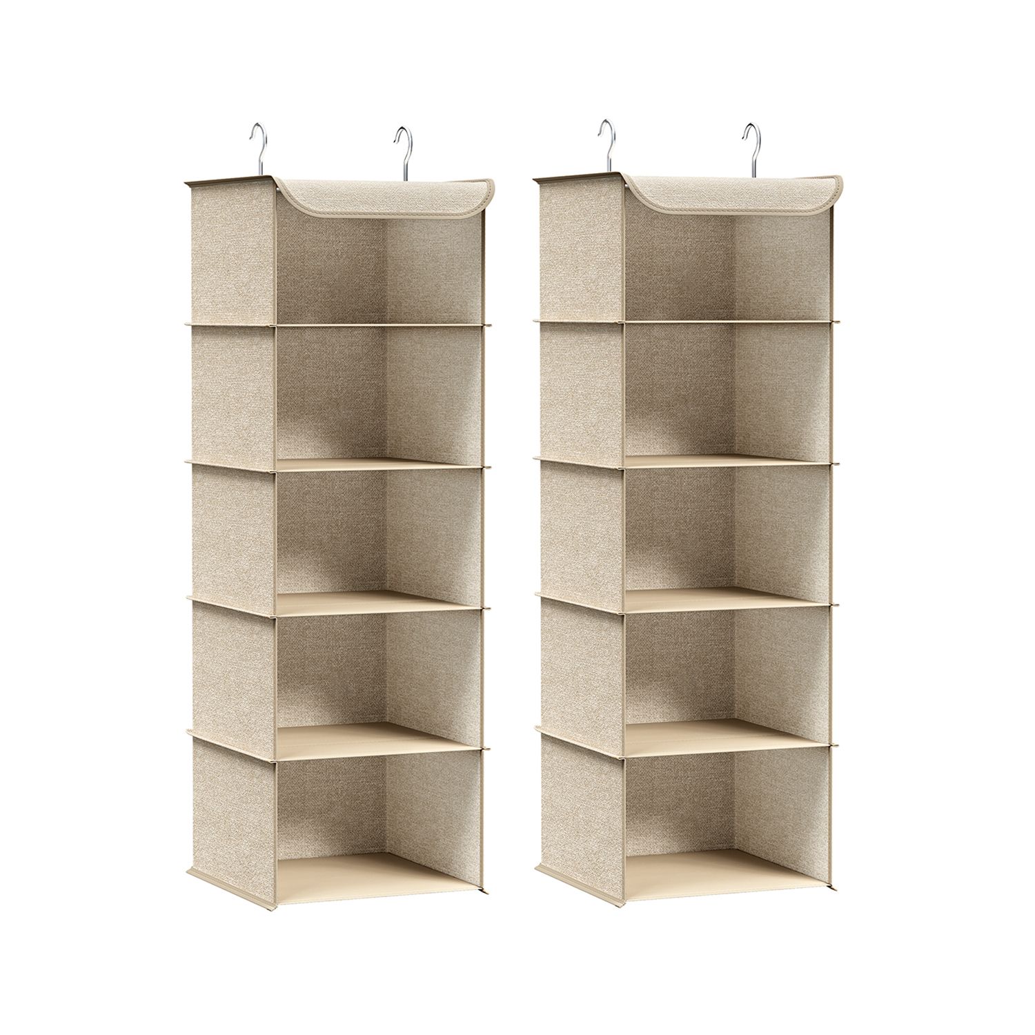 Hanging Wardrobe Organiser - VIVTA Hanging Set of 2 - Sand Beige