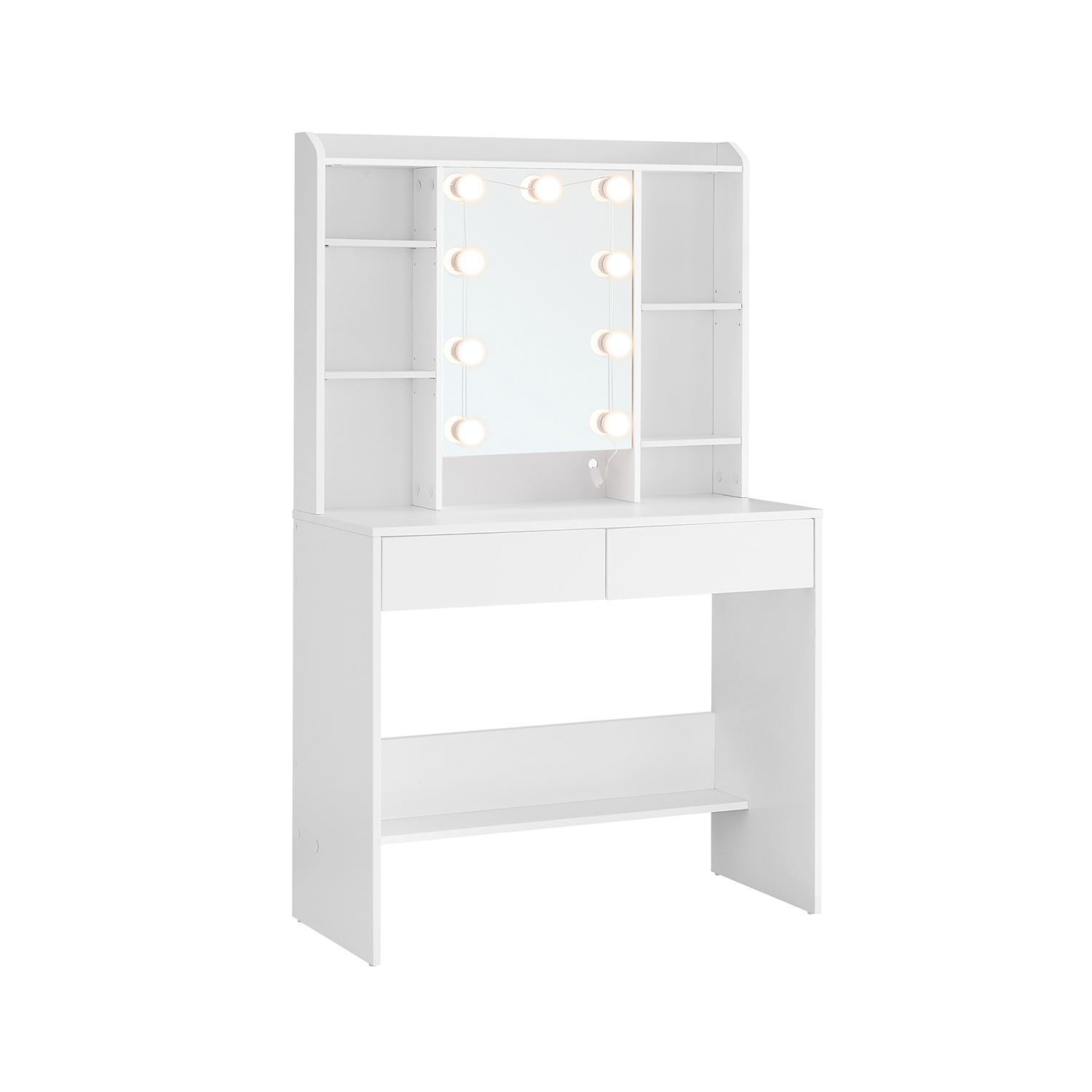 Dressing Table - SERVA LED Light Vanity Table with Drawer - White