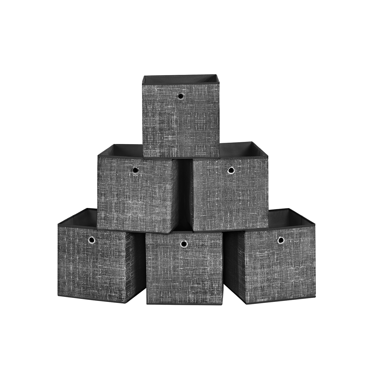 Set of 6 Non-Woven Fabric Box with Handle