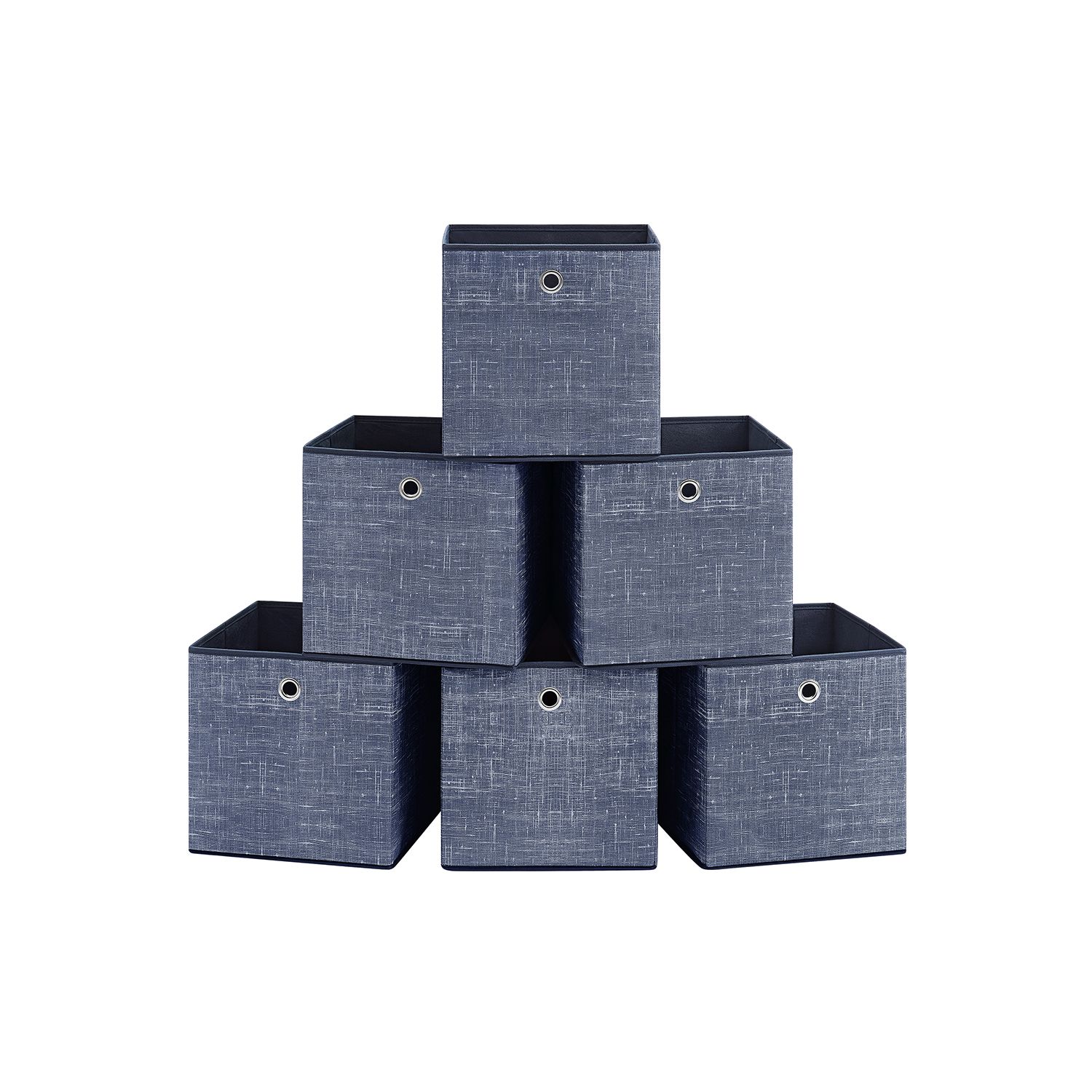 Set of 6 Non-Woven Fabric Box(30 x 30 x 30 cm) with Handle