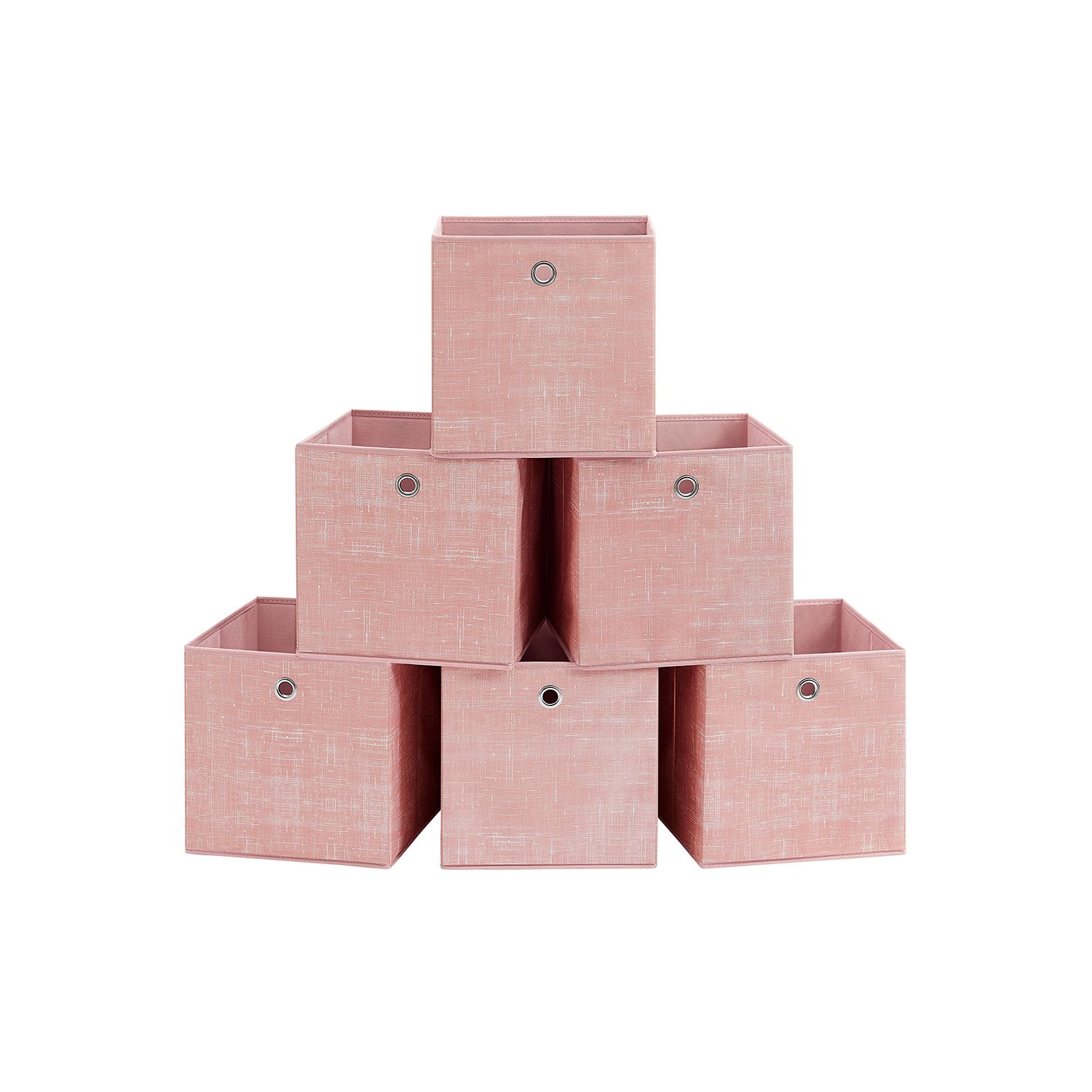 Set of 6 Non-Woven Fabric Box(33 x 33 x 33 cm) with Handle