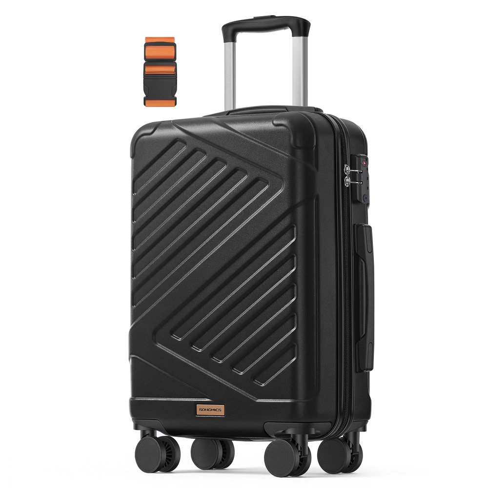 ALROSI Cabin Hard Shell Suitcase 55 cm - Ink Black