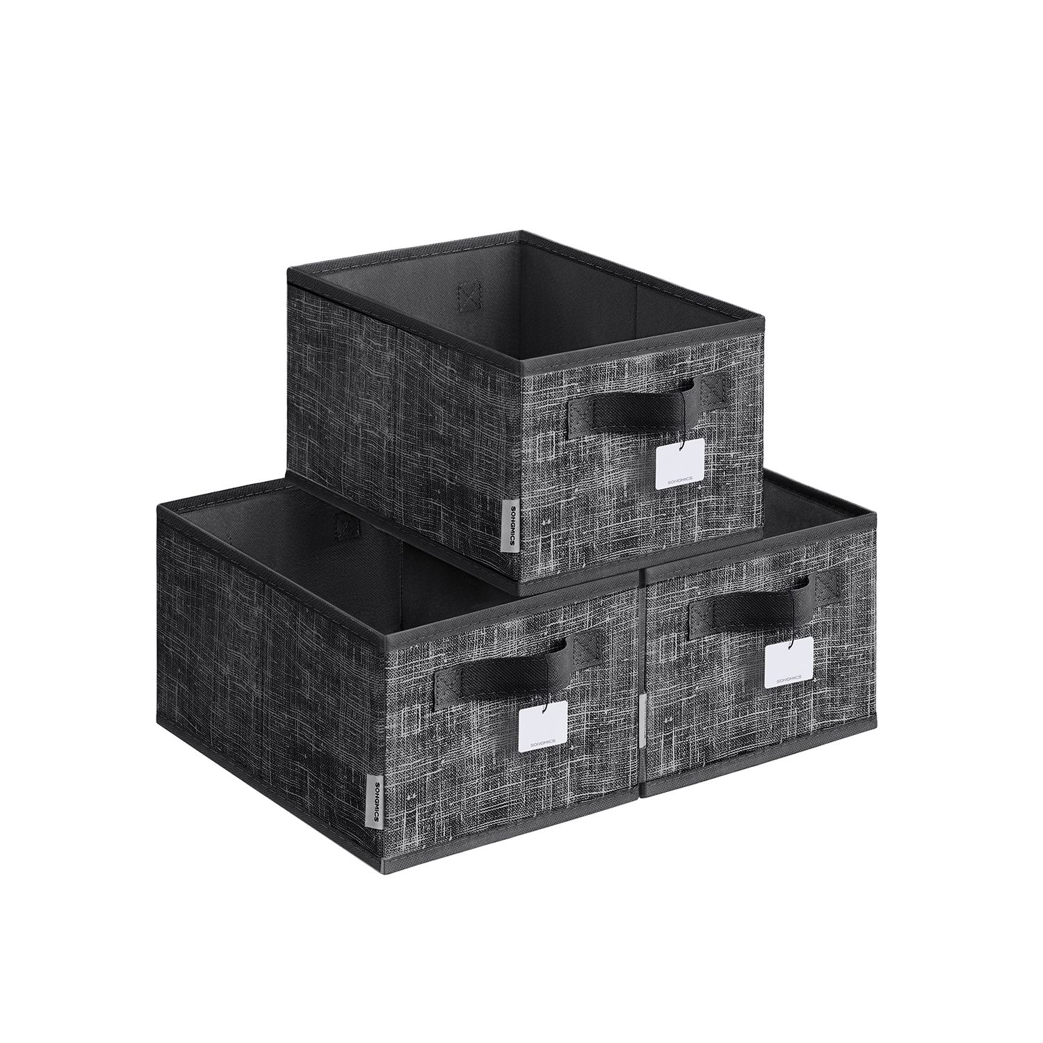 Storage Boxes - MONRO Collapsible Storage Boxes 15cm High - Black