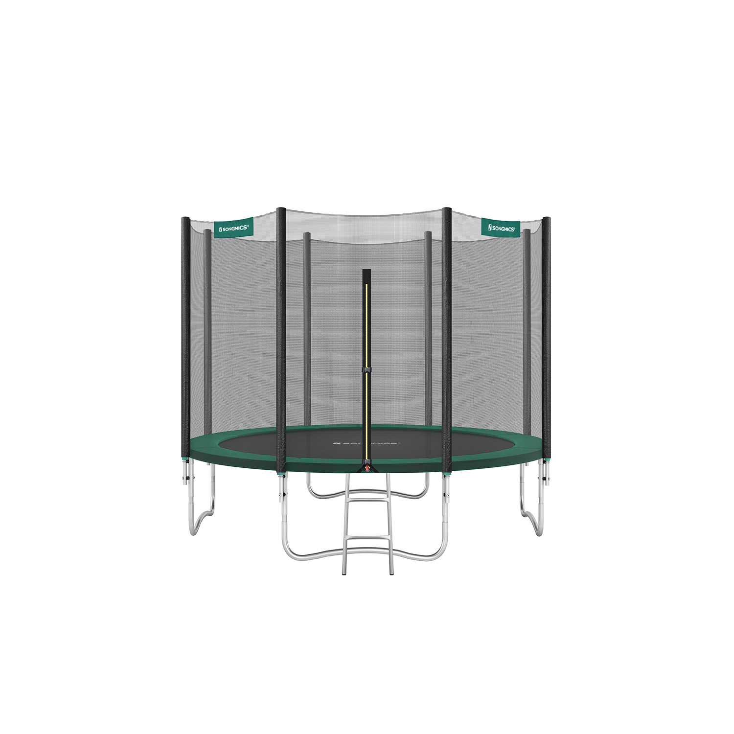 Kids Trampoline - LUSNOS 10 ft Safety Enclosure Net - Green
