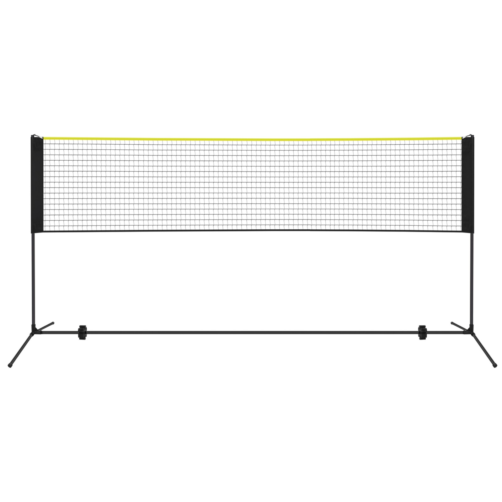 TEDEXO Height Adjustable Badminton and Volleyball Net - Black and Yellow - 400cm