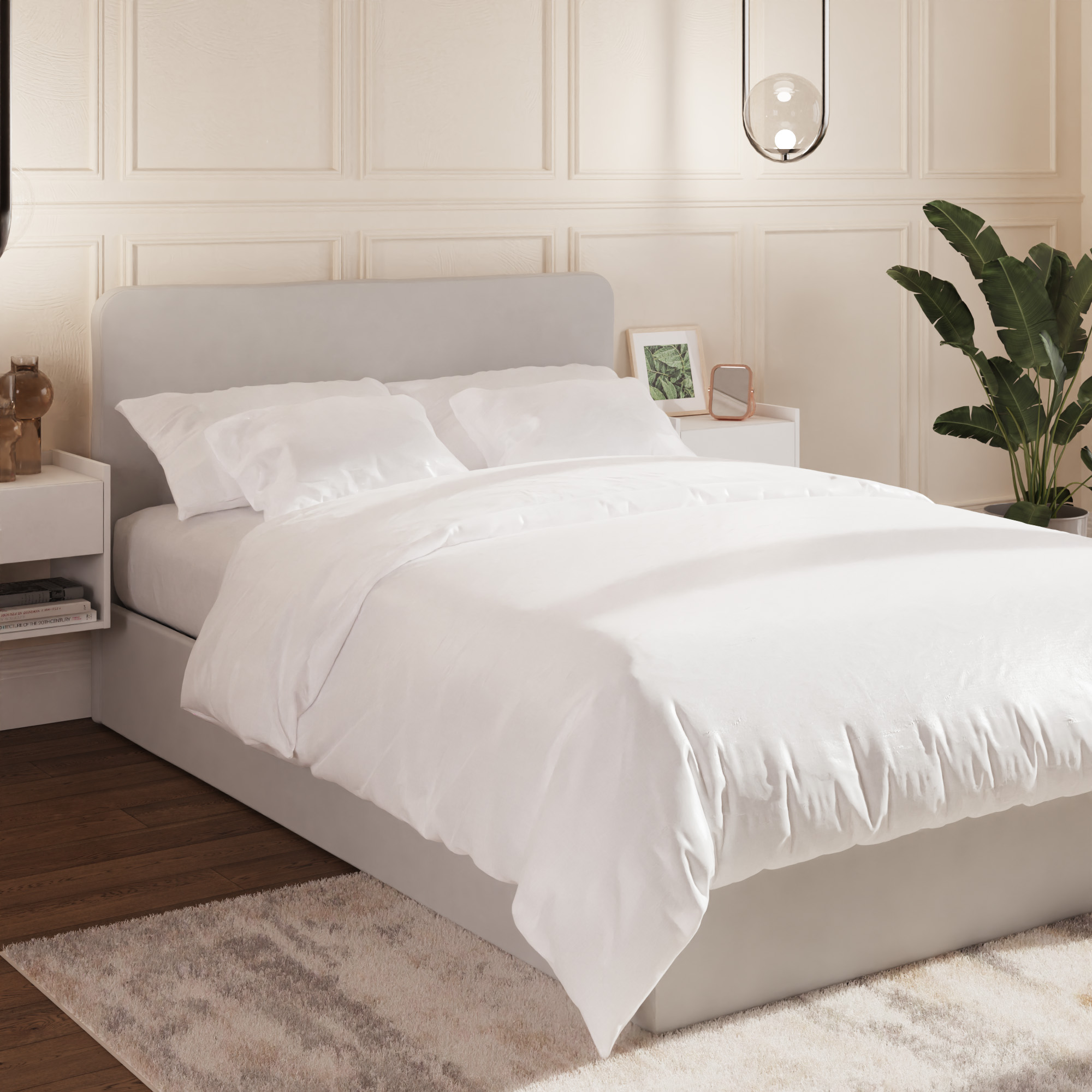 Double Bed - CHESWICK 4ft6 Ottoman Soft Grey