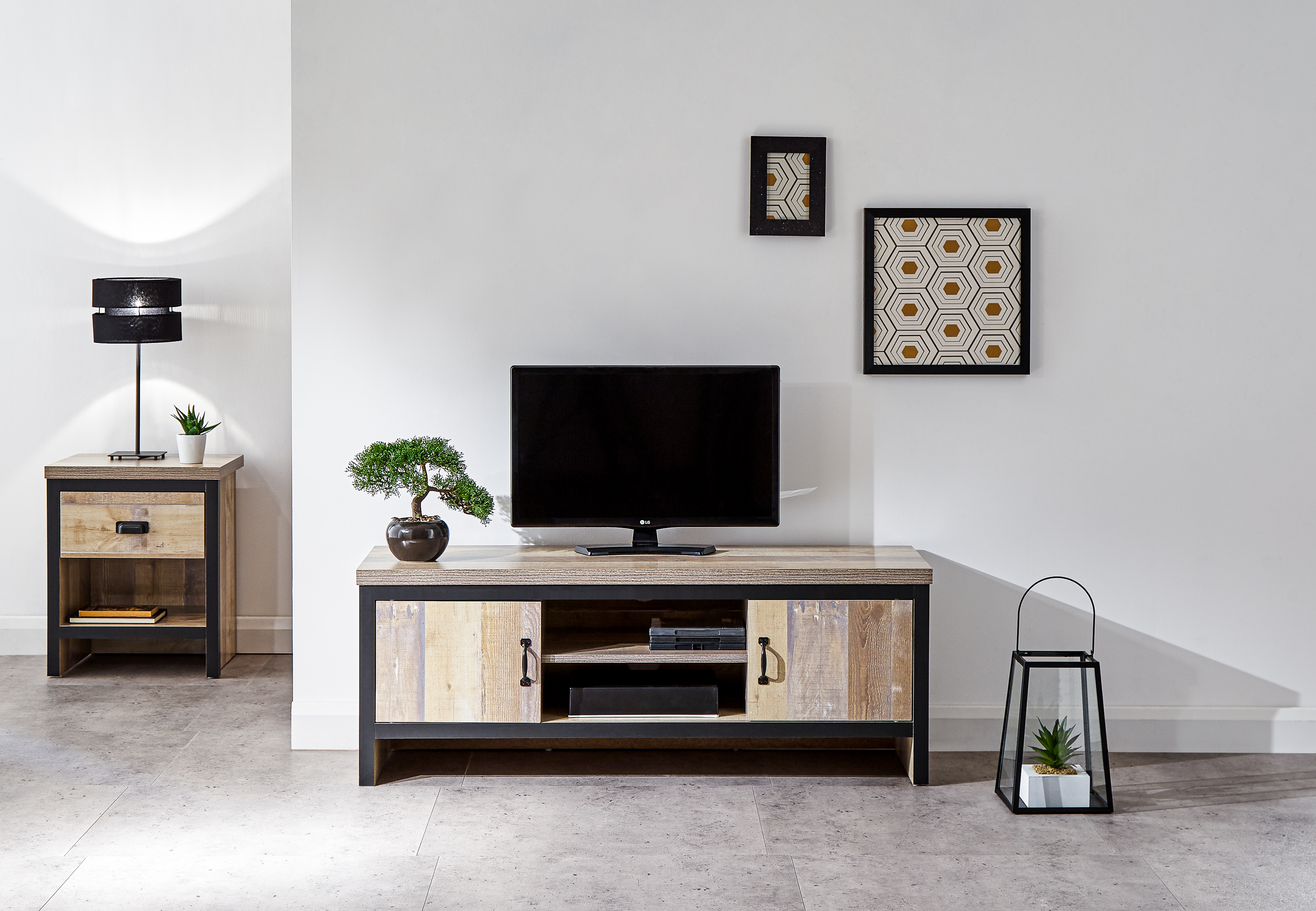 BELONA 2 Door TV Unit Oak
