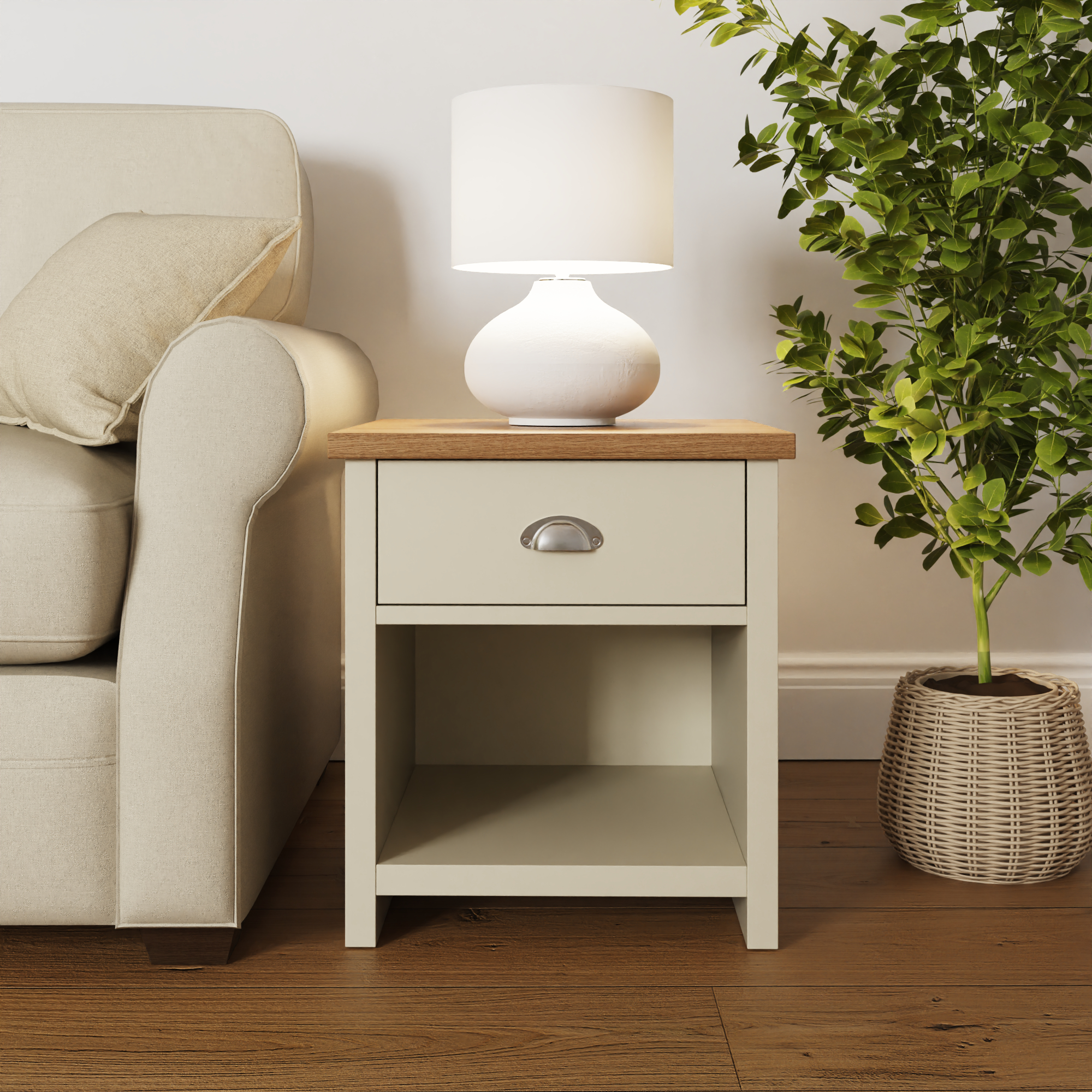 Lancaster Lamp Table Cream