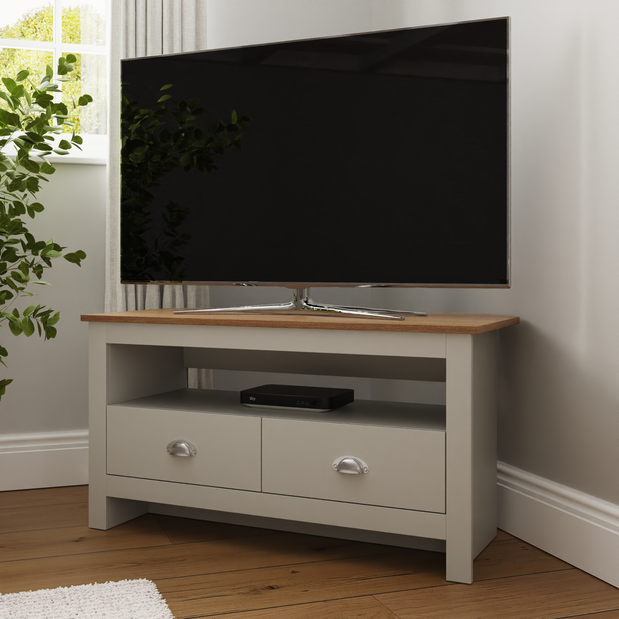 Lancaster Corner Tv Unit Grey