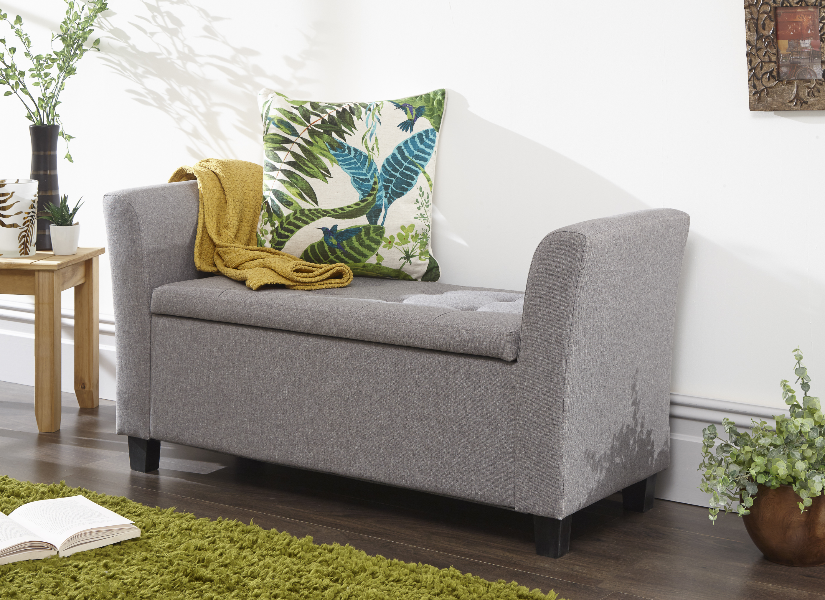 Verona Window Seat Grey Fabric