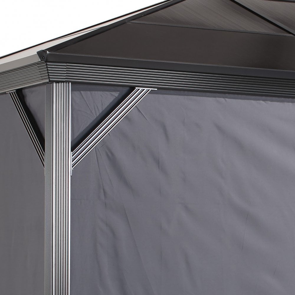 VERELLO Sojag Gazebo Curtains Polyester 3m x3.7m - Charcoal