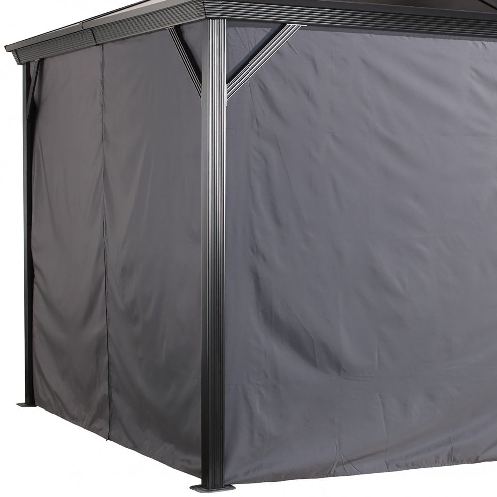 VERELLO Sojag Gazebo Curtains Polyester 3m x3m - Charcoal