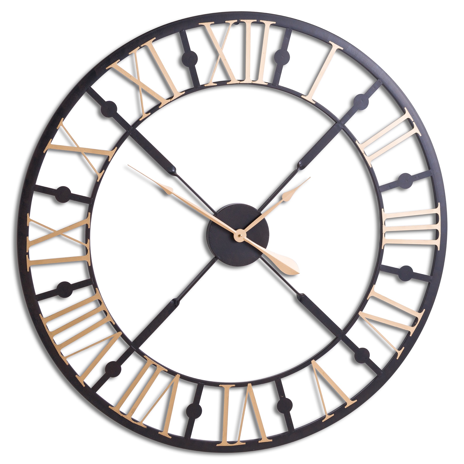 Skeleton Clock - Black And Gold