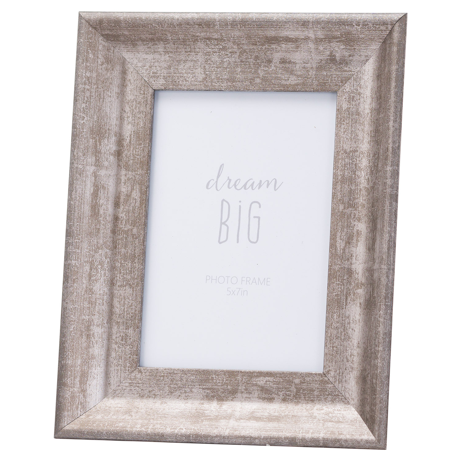 Simple Design Convex Photo Frame 5X7 - Matt Silver