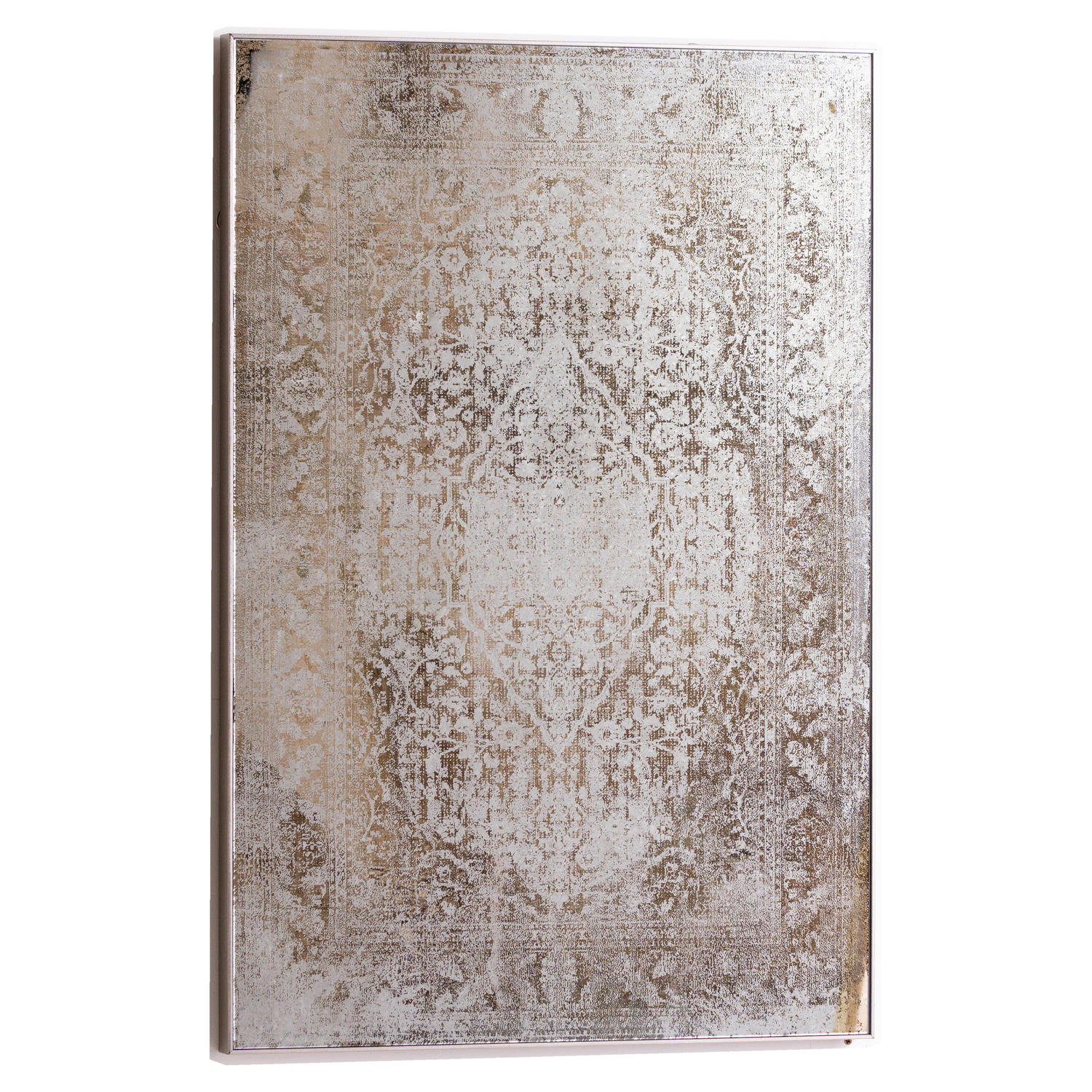 Antique Etched foxed Wall Art Mirror - Handcrafted