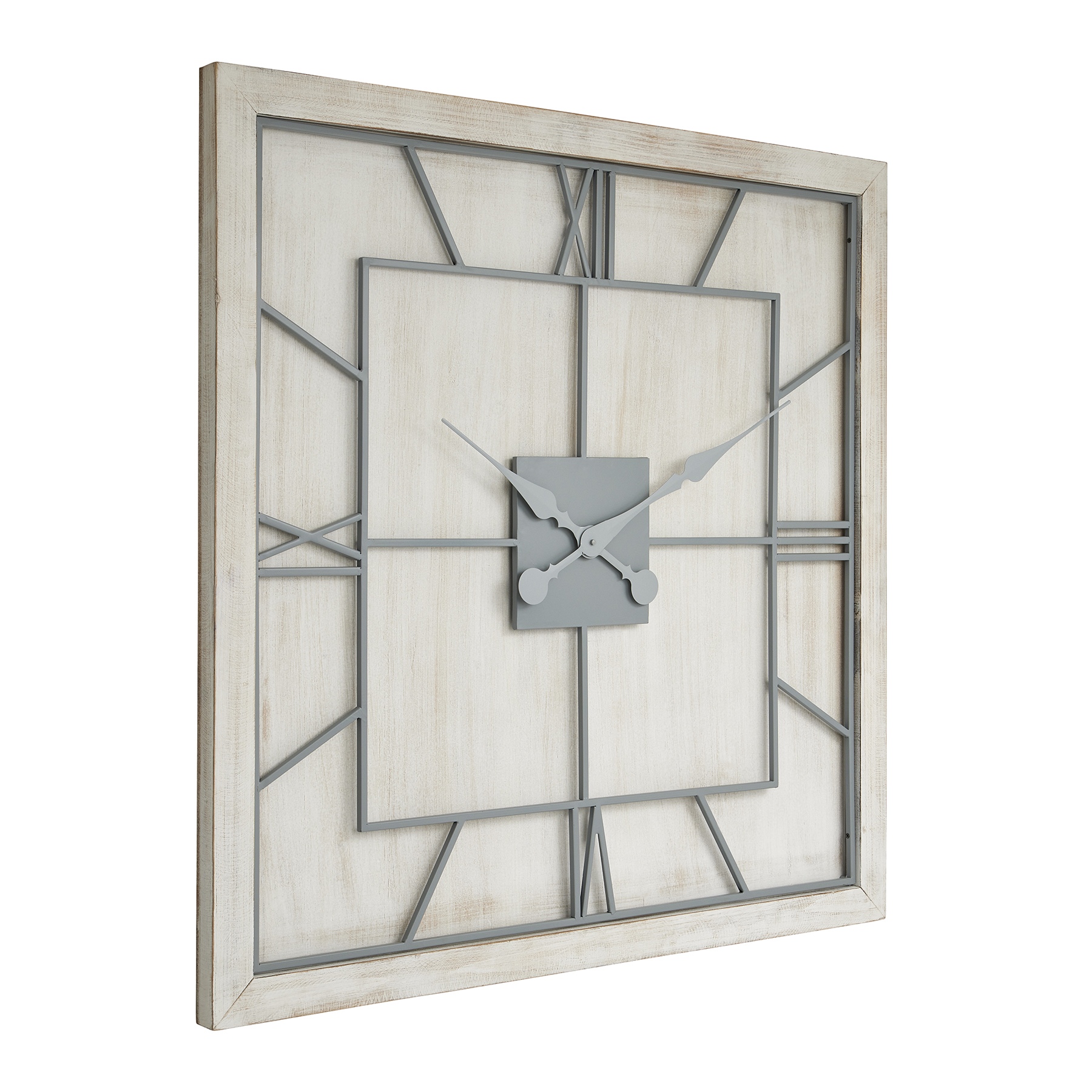 Michael White Square Large Wall Clock